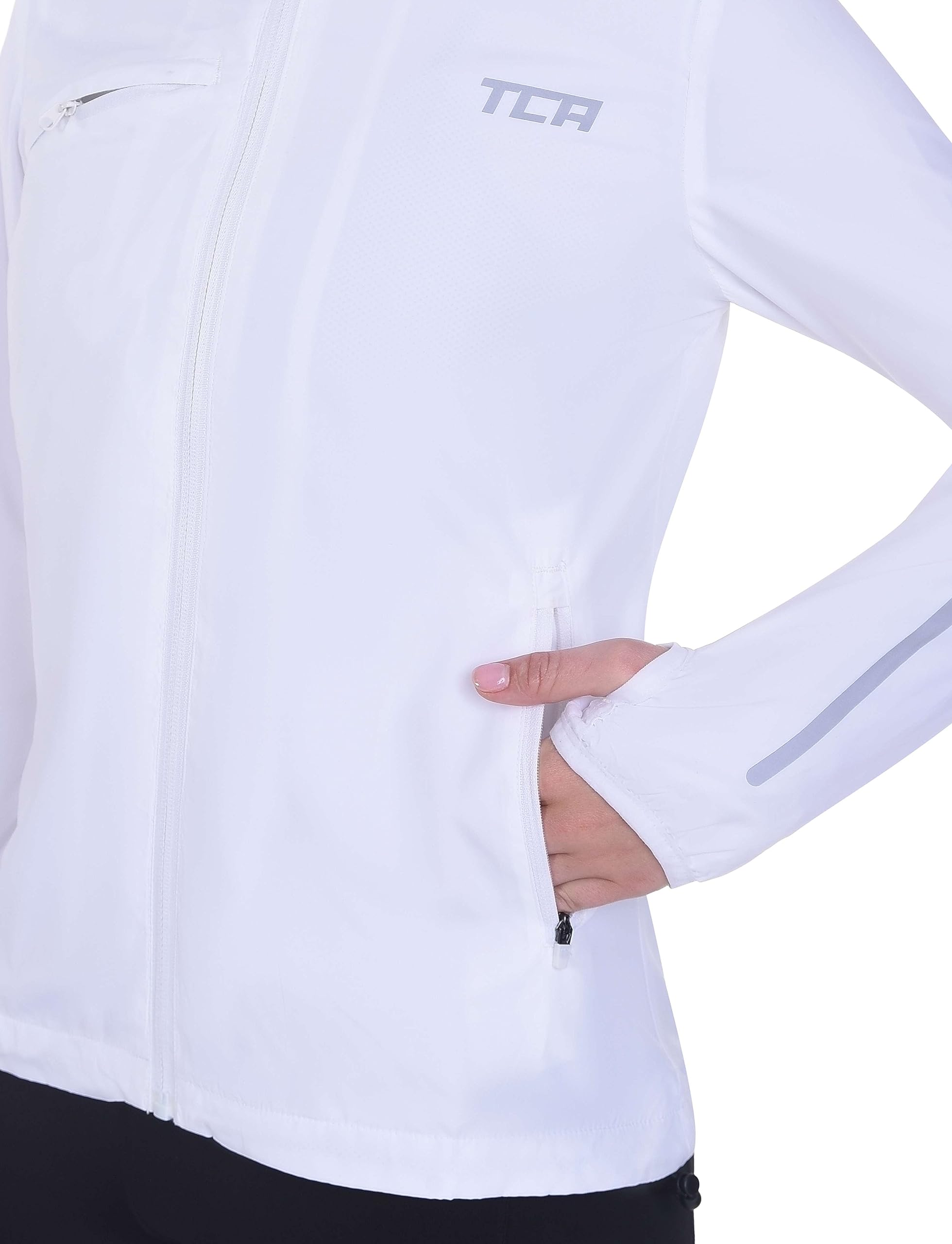 TCA Veste Softshell de Course à Pied pour Femmes. Veste Réfléchissante, Respirante et Compacte avec Poches Zippées