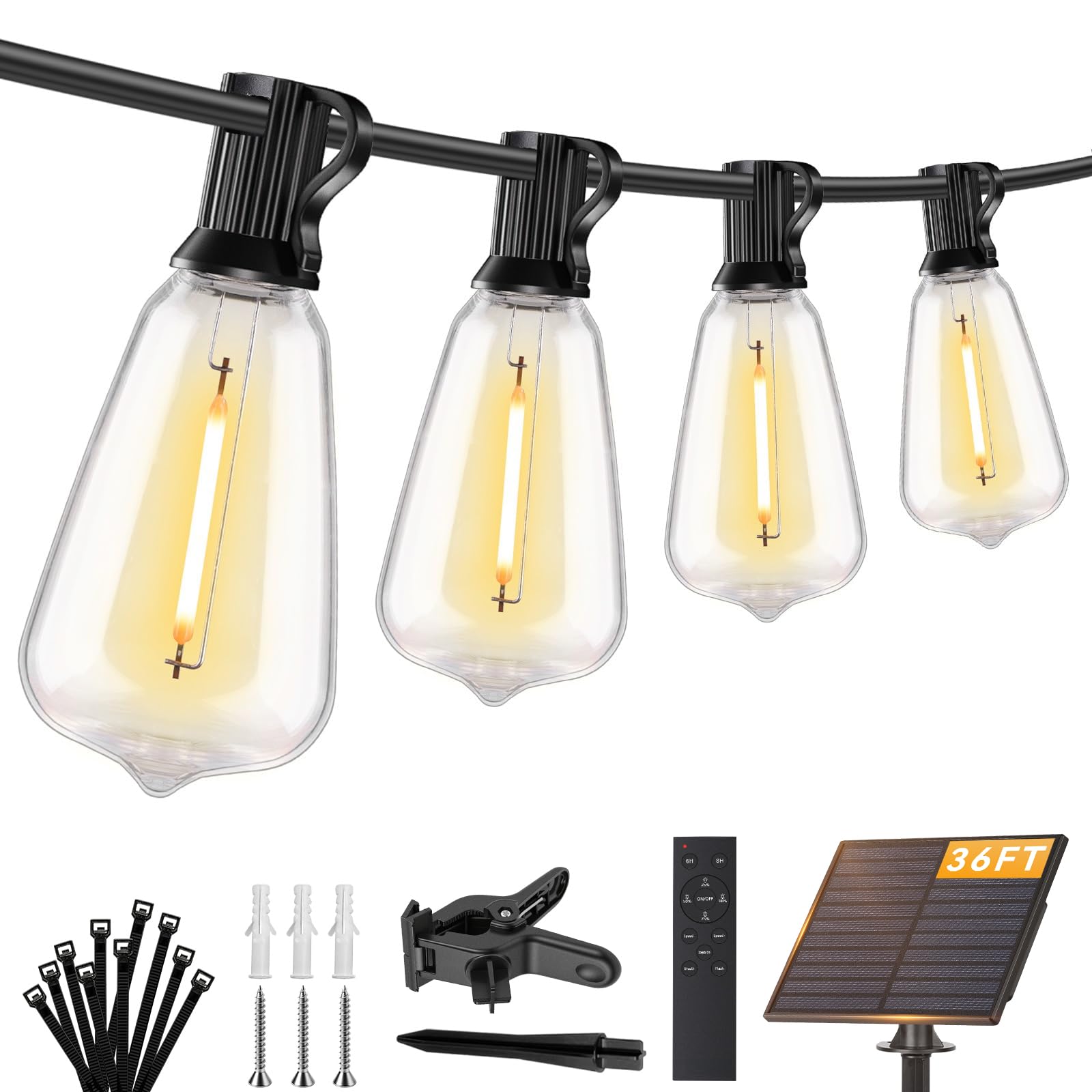 Brightever 36FT Solar String Lights