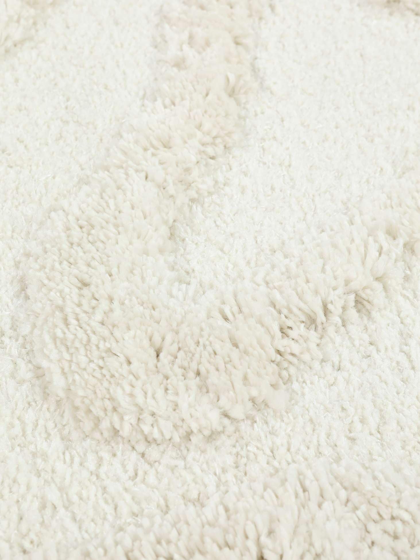RugVista Ginori Alfombra, Ø 160 cm, Off Blanco | Modernas, Redondo, Pelo lungo, Limpieza en seco, Oeko-Tex 100