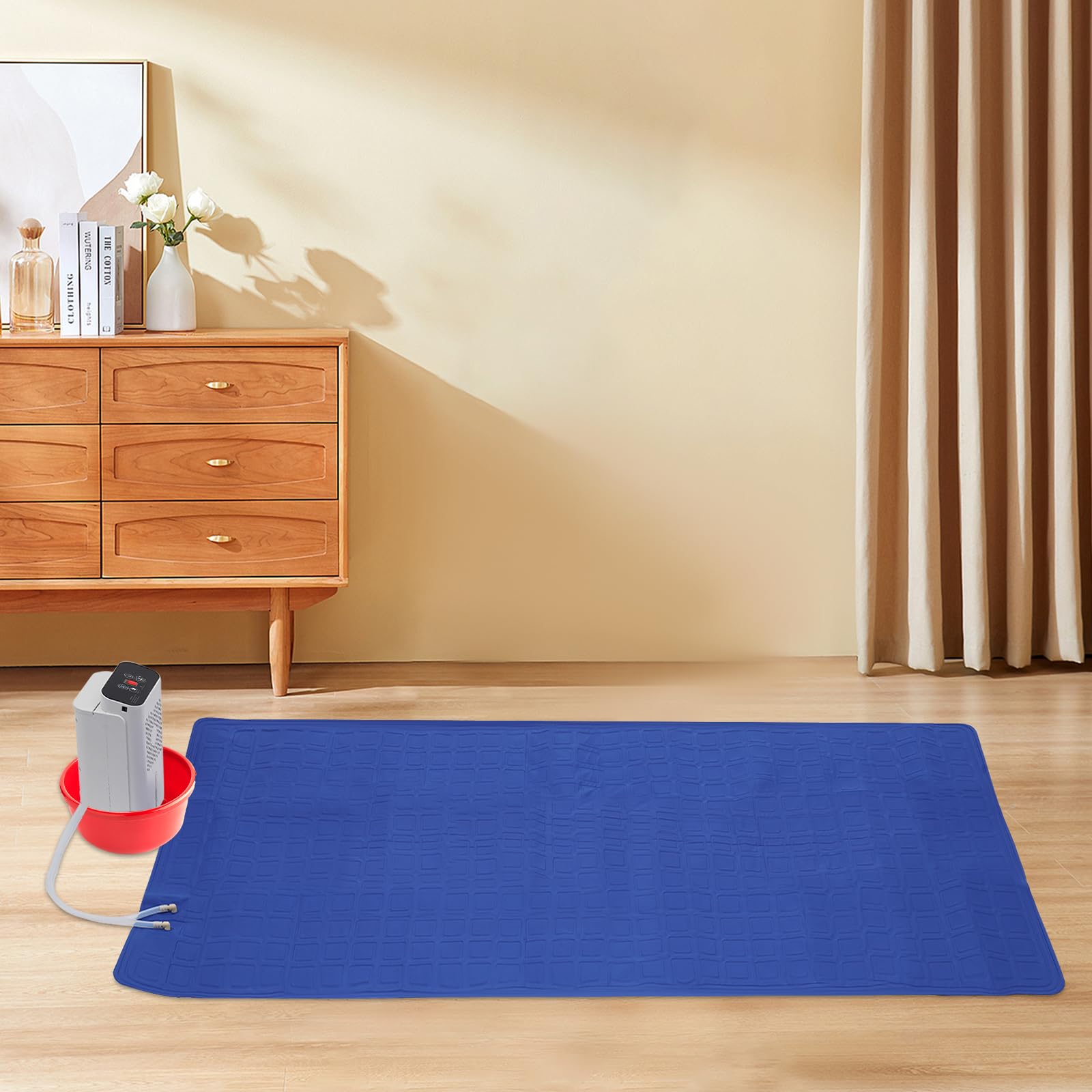 Máquina de enfriamiento de Cama con Panel LCD, Almohadilla de enfriamiento de colchón para Personas con Calor y sudoración Nocturna, 63 x 27.5 Pulgadas
