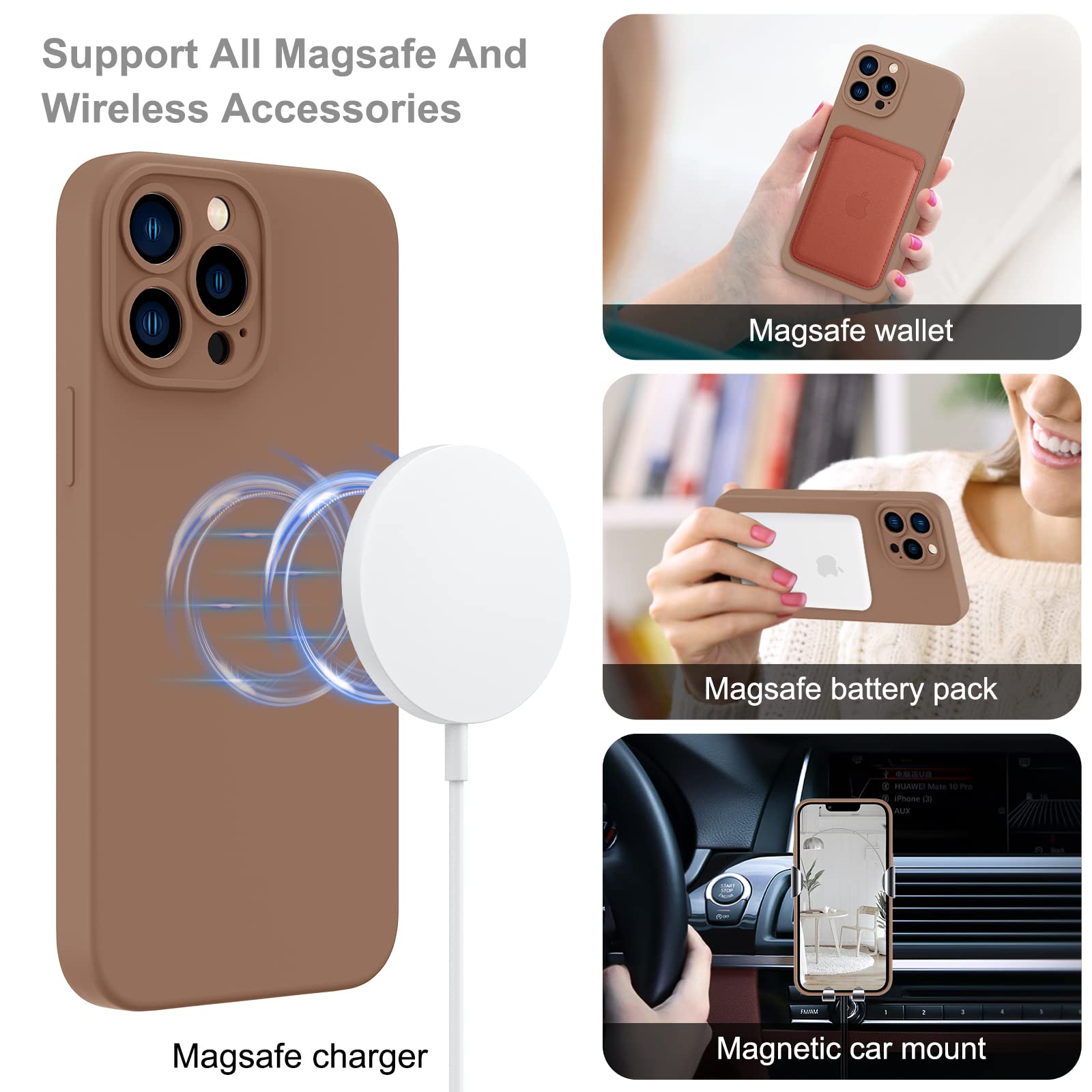Magnetic For IPhone 13 Pro Case, [Military Grade Drop Protection Compatible Magsafe Shockproof Hard Back Soft Slim Protective Case Iphone 13 Pro With Full - View #7