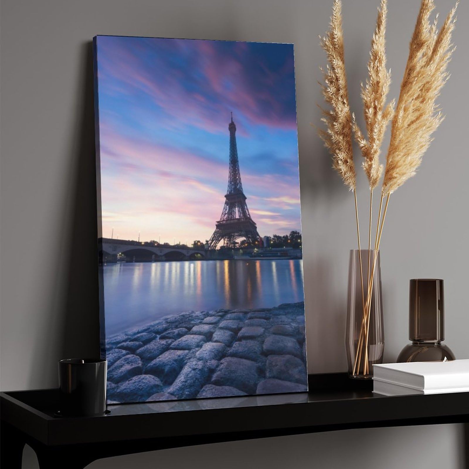 Amazon.co.jp: 絵画 夕暮れのエッフェル塔インテリア 絵画