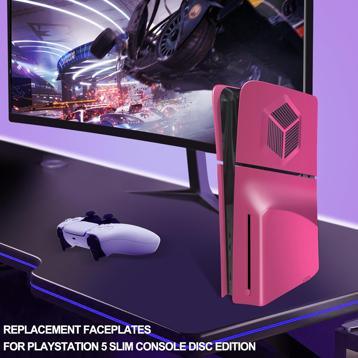 arVin Faceplates for PS5 Slim Console, Replacement Shell Cover for PS5 Slim Disc Edition with Cooling Vents, PS5 Face Plates ABS Hard Anti-Scratch Dustproof Protective Case Skin for Playstation 5 SIim
