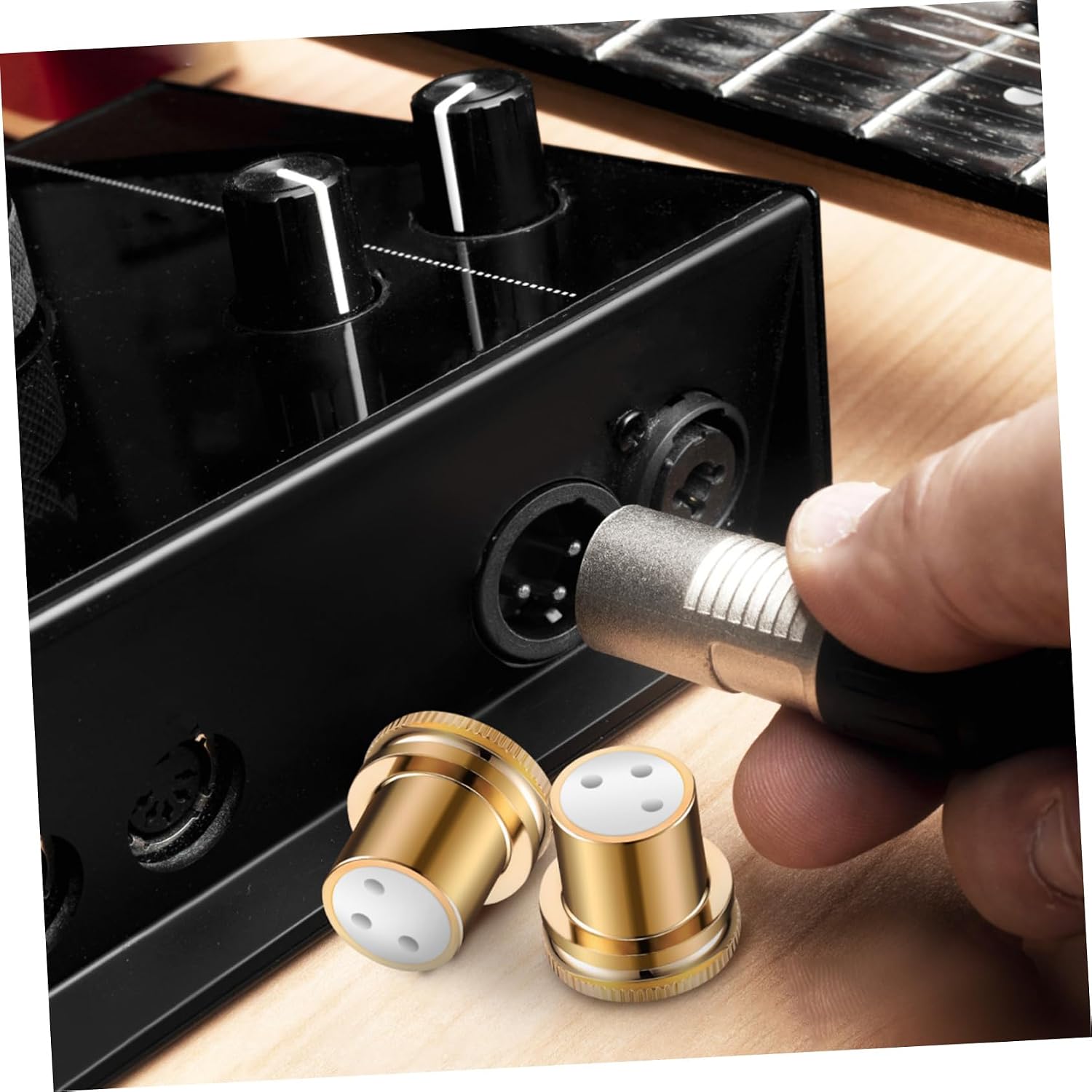 2pcs Balanced Cap XLR Noise Reducing Caps XLR End Caps Speaker Accessories XLR Balance Adapter Caps Microphone Audio Adapter Cap XLR Cable Cap XLR Caps XLR Dust Cap