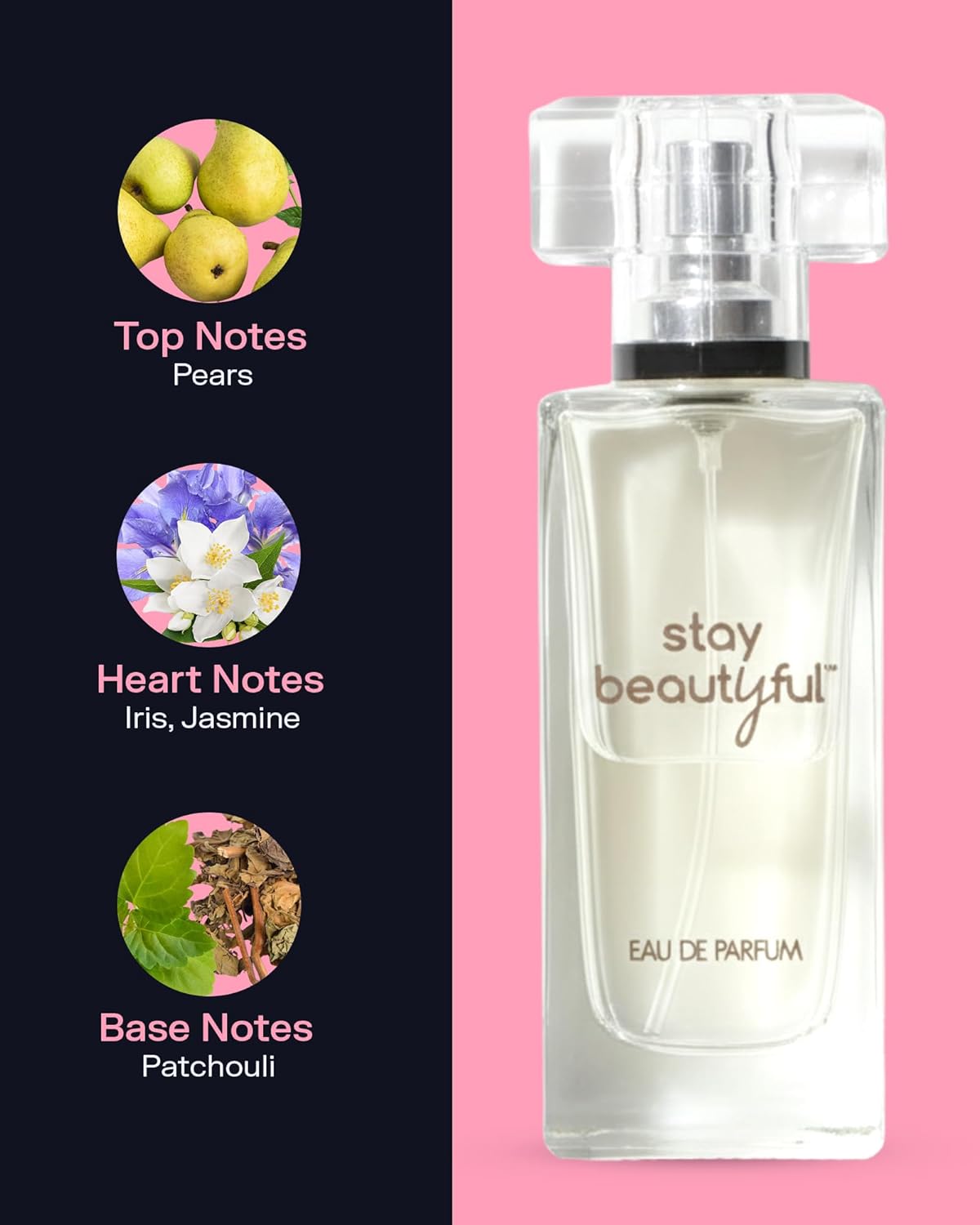 PB ParfumsBelcam Stay Beautiful Eau De Parfum Spray for Women, Floral and Fresh Fragrance, Long-Lasting Scent for Day & Night Wear, Elegant Perfume for Women, 1.52 fl.oz. (45ml) - Image 3