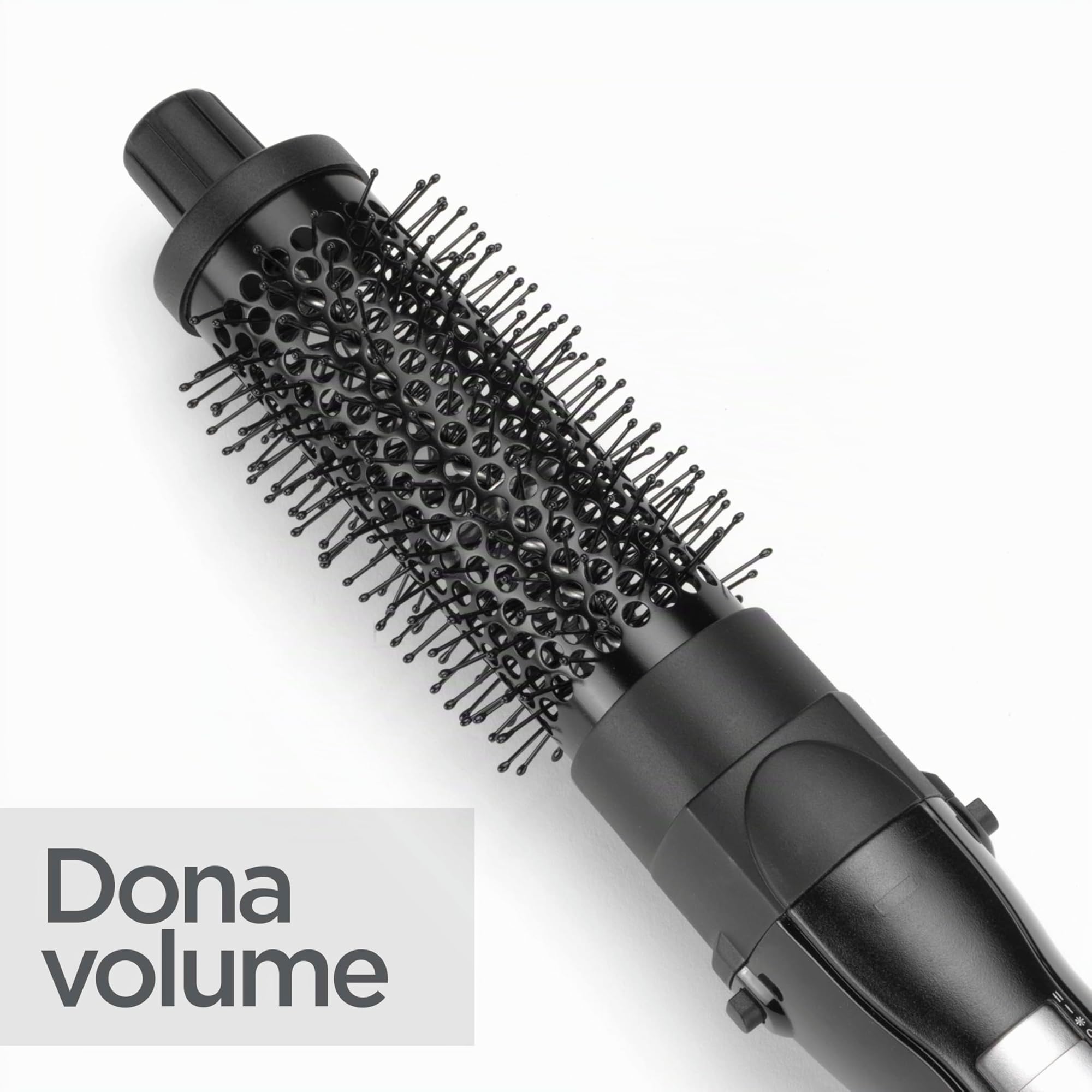 BaByliss Shape & Smooth, Spazzola ad aria calda, 2 accessori intercambiabili, spazzola da 20mm e spazzola da 30mm, funzione aria fredda per fissare la piega, nero, AS82E