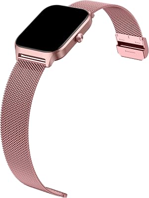 💎 72% MEGA DEAL! CASCHO Montre Connectée Femme avec Appel Bluetooth, 1.85″HD Smartwatch Femme avec Fréquence Cardiaque/Sommeil/SpO2, IP68 Étanche Fitness Tracker avec 120+ Modes Sportifs, pour Android iOS – Doré rose