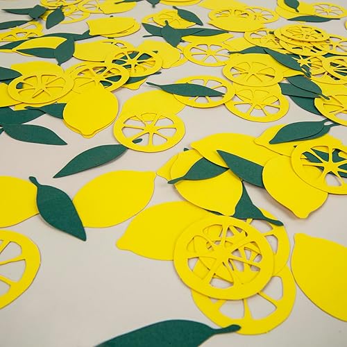 Miniatura 3 de 200 piezas de confeti de limón, decoración de mesa de fiesta de limonada, suministros para baby shower y despedida de soltera