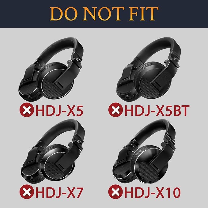 Almohadillas refrigerantes SOULWIT de 80 mm para auriculares Pioneer DJ HDJ-CUE1, cojines para orejas con espuma de aislamiento acústico de alta densidad miniatura 3