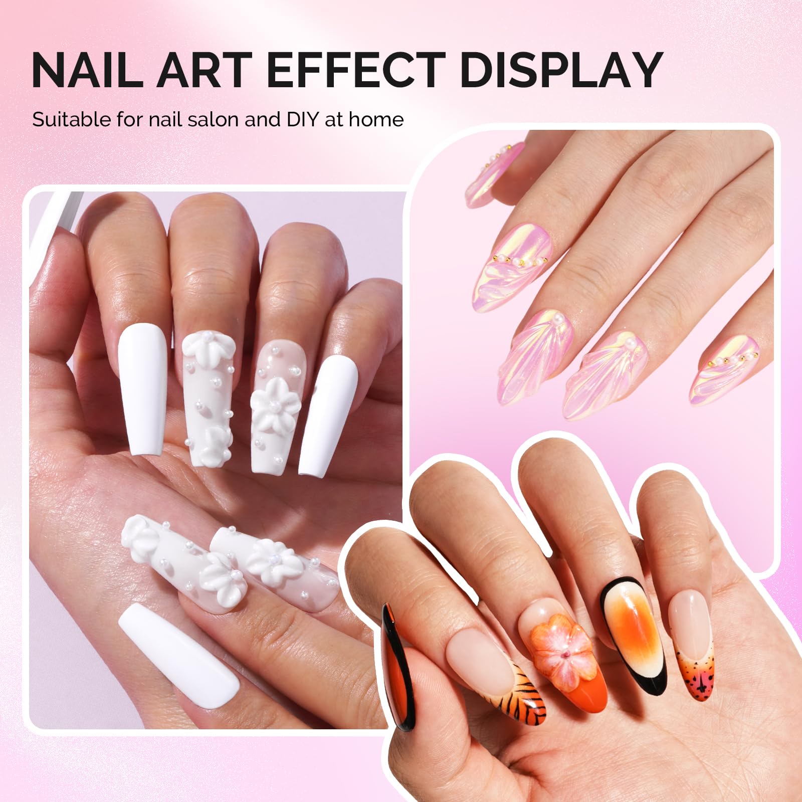 MelodySusie 5 Pcs Nail Art Sculpture Pen Acrylic Dual Tipped Brushes for Resin Nail Art Tools for Design Nail Foil Carving Drawing Effect Shaping Drawing Nail Tools for Home Salon