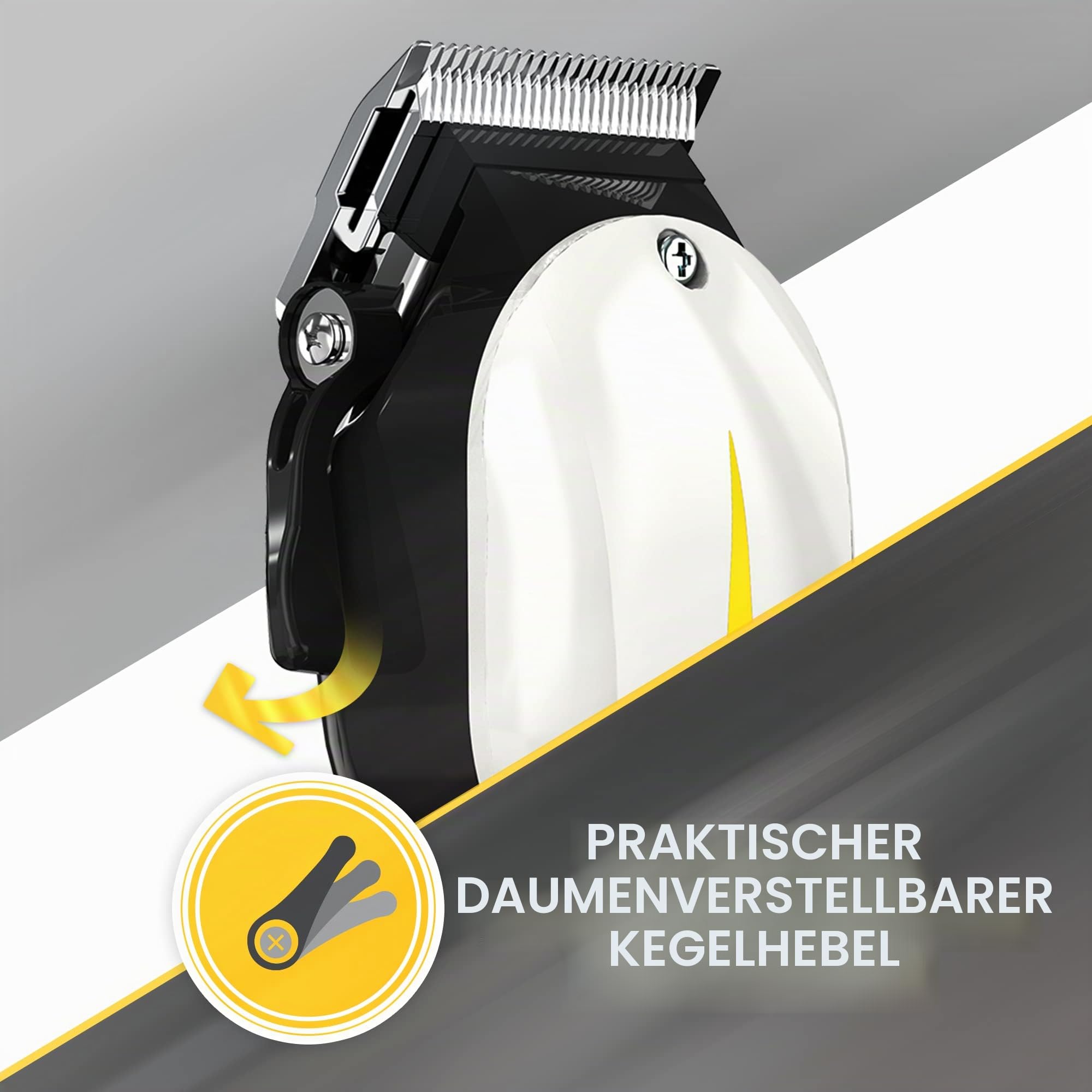 Wahl Super Taper, professionelle Haarschneidemaschine, Profi-Haarschneide-Set, Haarschneidemaschine für lose Haarentfernung, Taper Fade, verstellbarer Hebel, kabelgebunden, leicht, Friseurbedarf | Inklusive 4 Führungskämmen, Klingenschutz, Reinigungsbürst