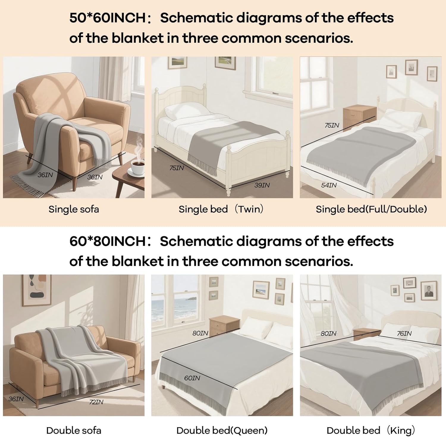 inhand Knitted Throw Blanket with Tassel view 4