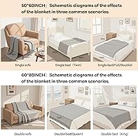 Vista 43 de inhand Knitted Throw Blankets for Couch and Bed, Soft Cozy Knit Blanket with Tassel, Black Lightweight Decorative Blankets and Throws, Farmhouse