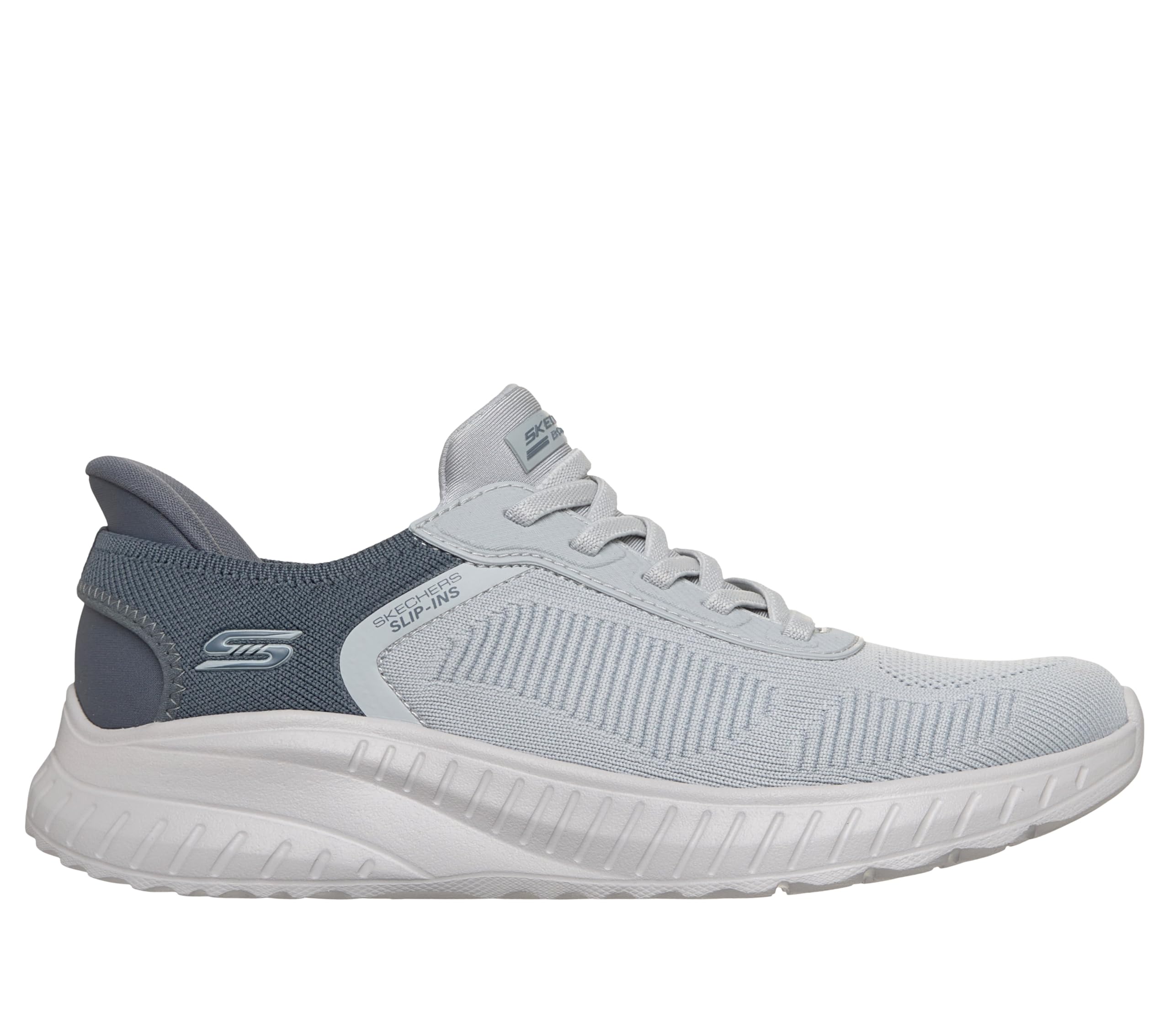 Skechers Damen Bobs Squad Chaos Current Muse Slip-InTurnschuhe, Gray Textile, 39.5 EU – Ansicht 4