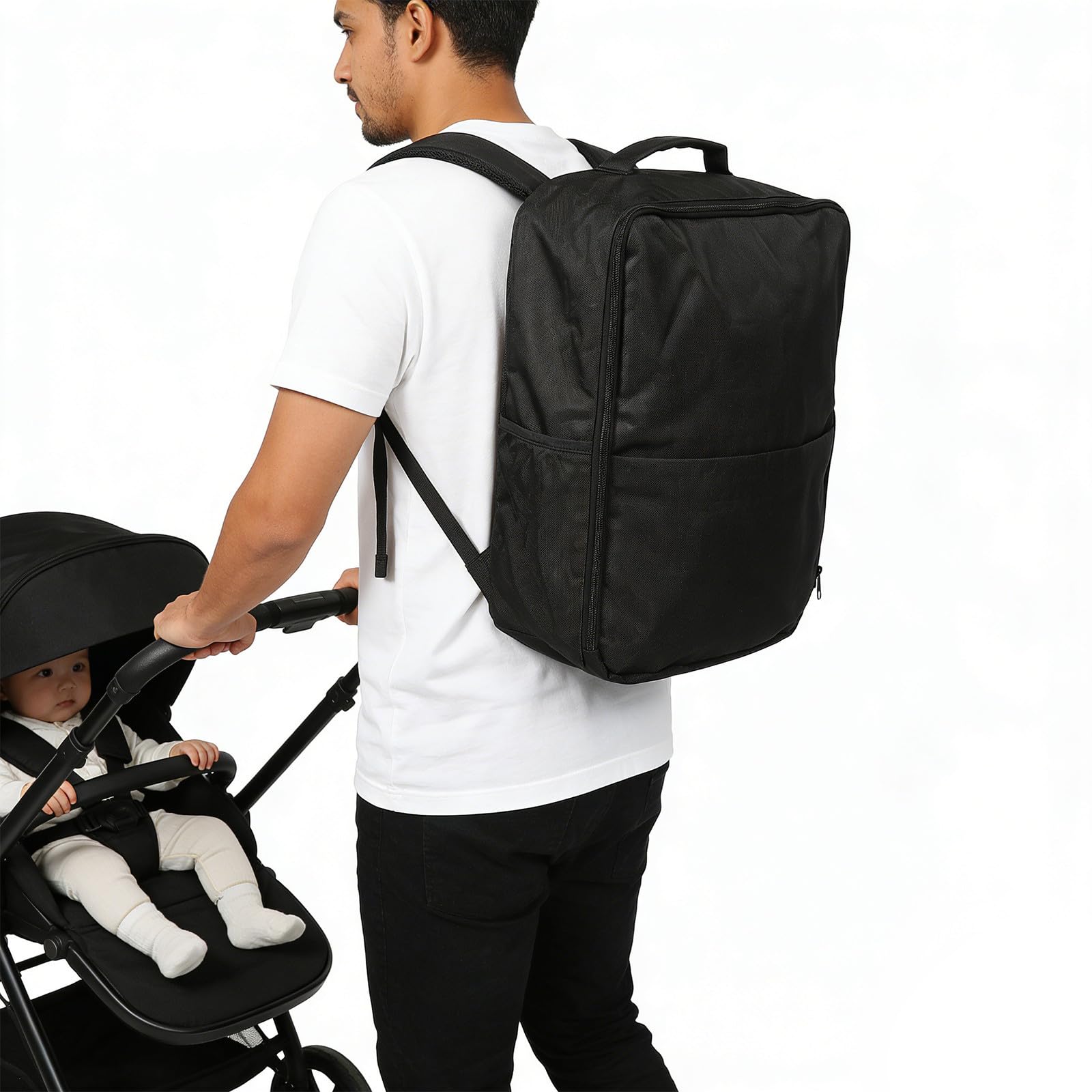 Levemolo Mochila Portátil para Cochecito de Ñiño con Gran Capacidad, Correas Ergonómicas Dobles y Tela Oxford 600d para Paseos Diarios y Viajes