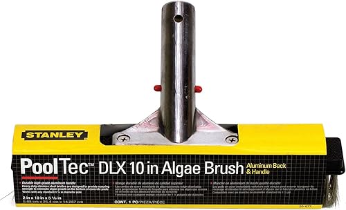 Stanley 20877 - Cepillo de algas para piscina (aluminio, 10 pulgadas, con cerdas de acero inoxidable)
