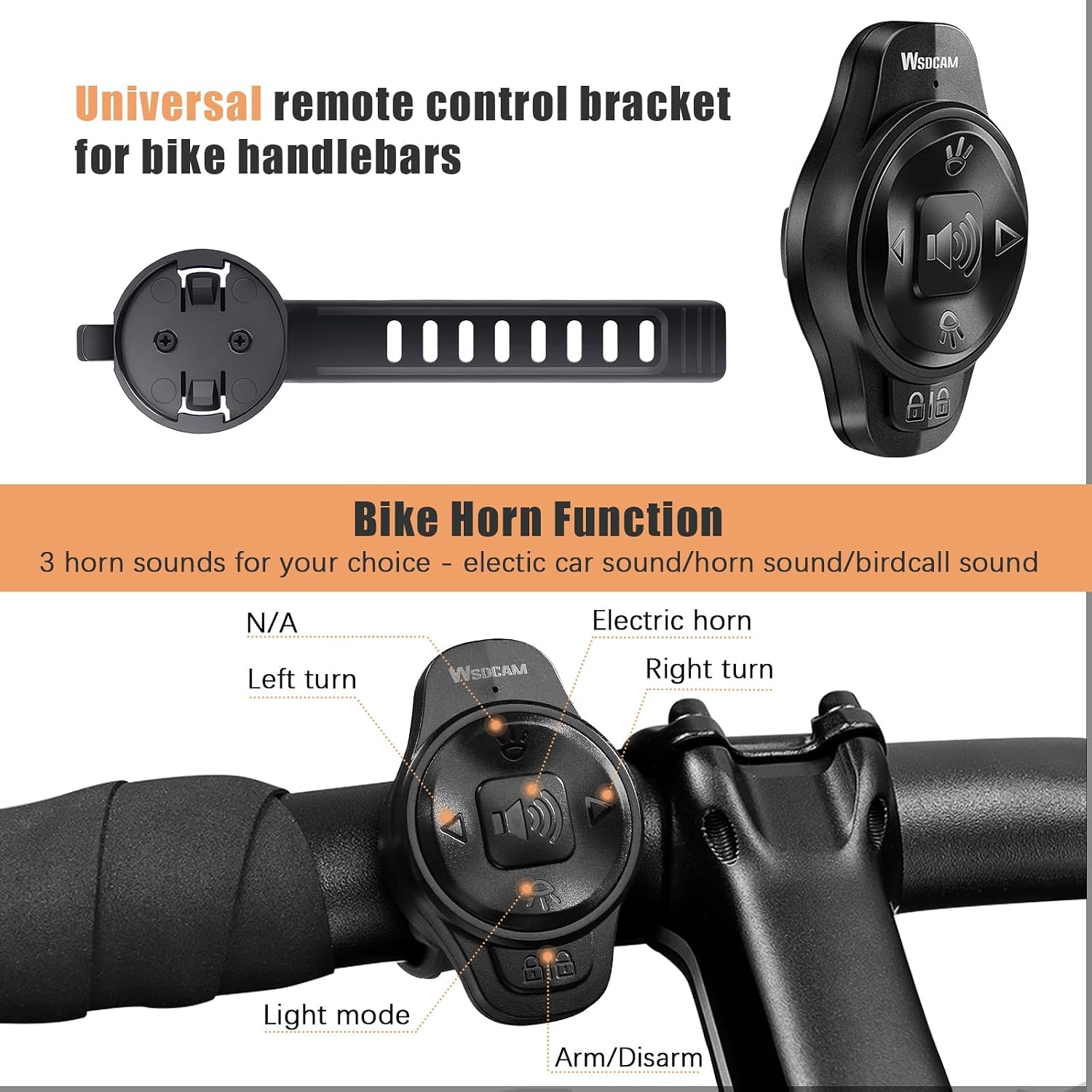 WSDCAM Remote for Smart Bike Alarm Tail Light Turn Signals image 3