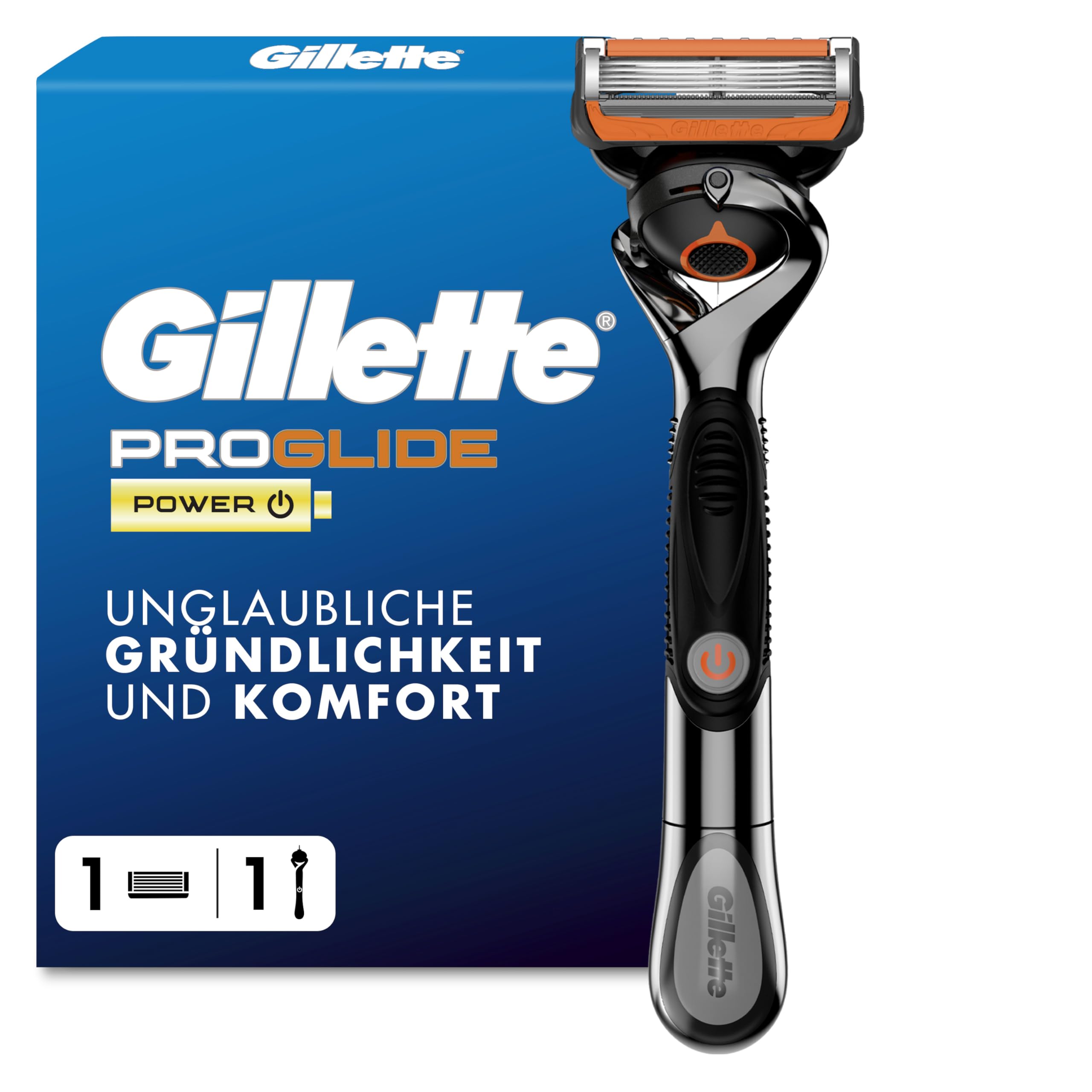 Gillette Fusion5 Proglide Power – Rasierer-Set mit Ersatzklinge und Everglide Gleitstreifen