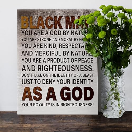 Miniatura 4 de Póster de lienzo con cita inspiradora de hombre negro, pintura motivacional afroamericana, para decoración de pared en casa, oficina, 11.5 x 15