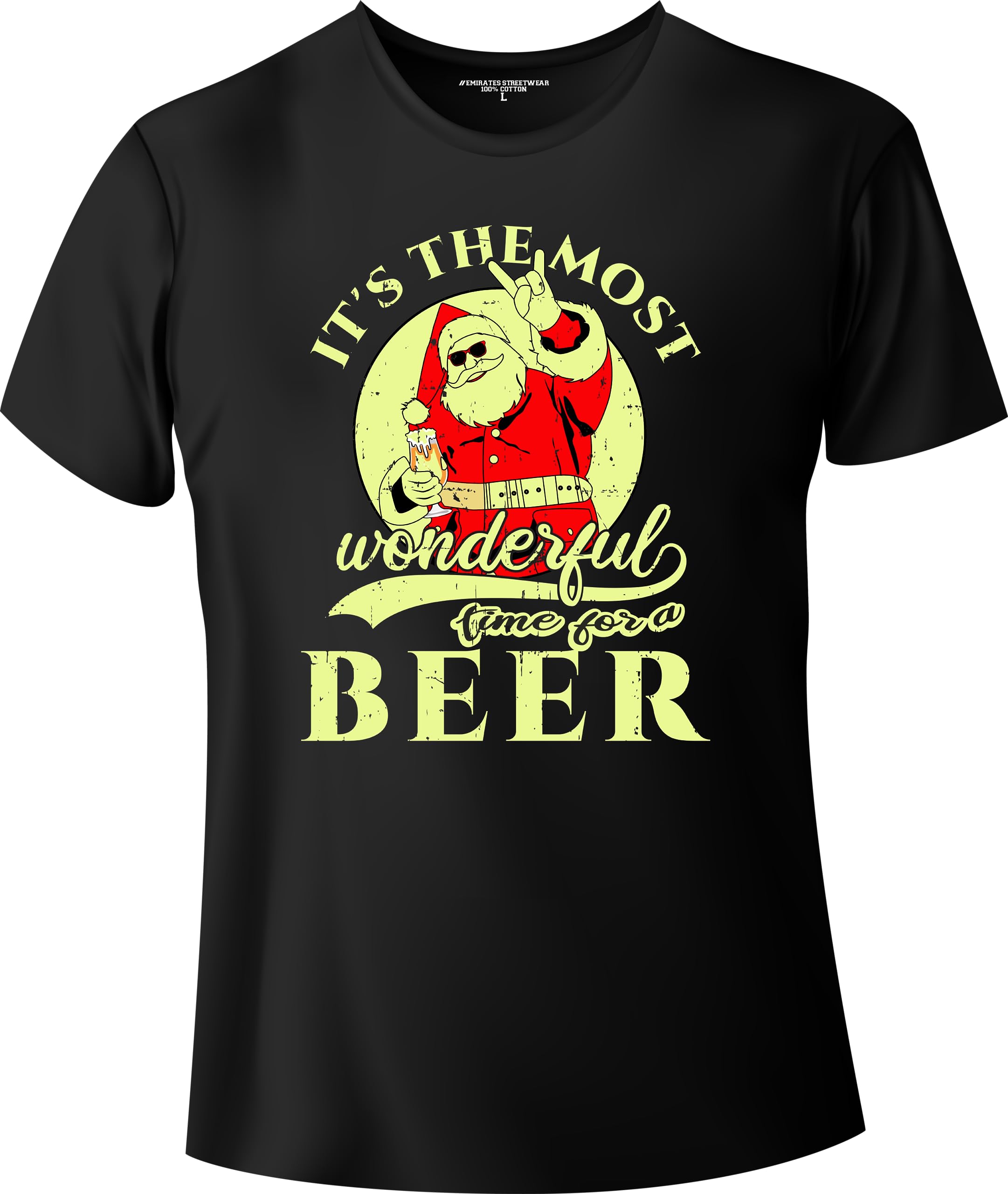 Emirates StreetwearIt's The Most Wonderful Time, Christmas T-Shirt for Men or Women, Unisex T-Shirt, D-0033