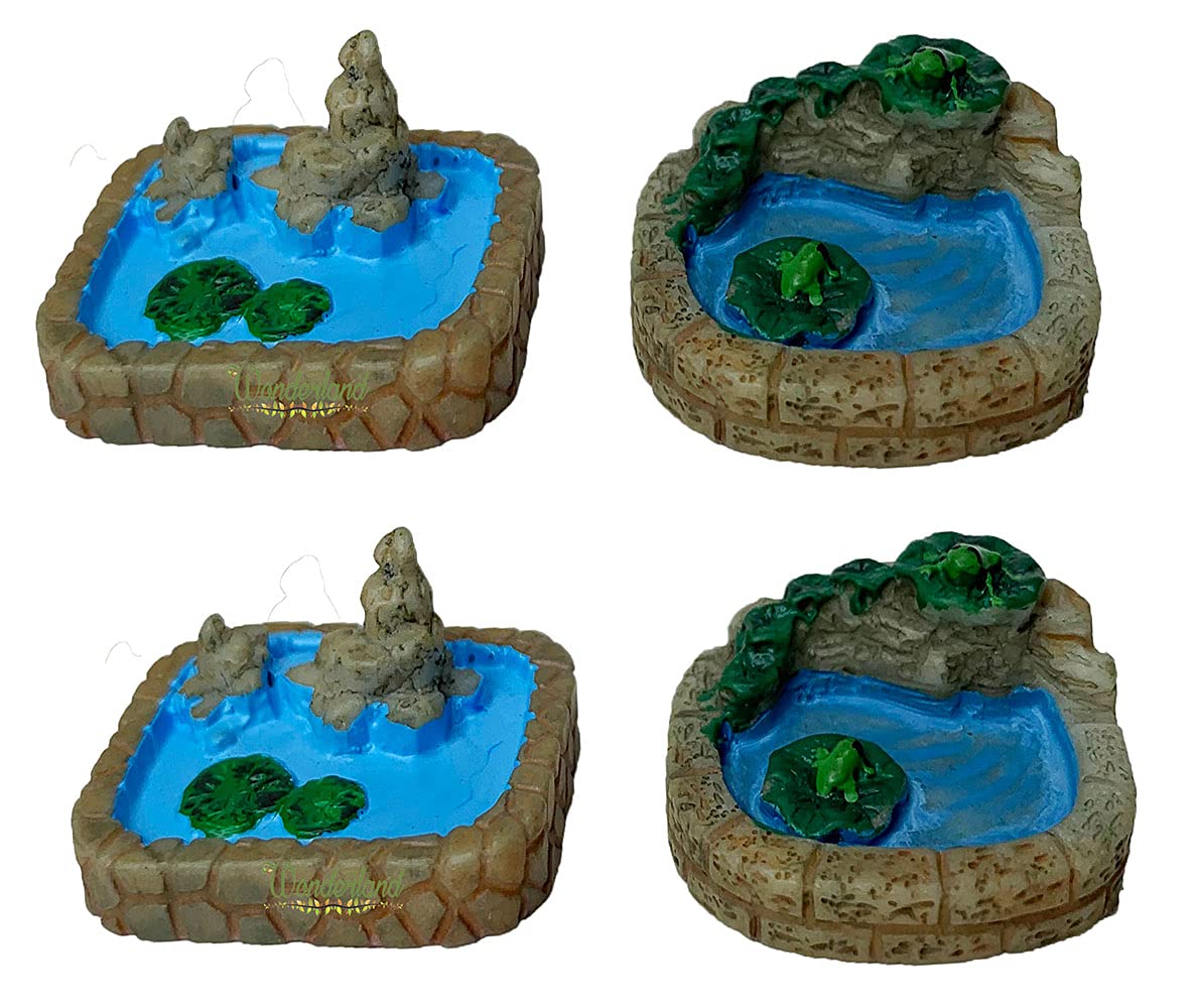 Wonderland Set of 4 Small Ponds Miniature Fairy Garden Toys (B094H6V5CD) Amazon Price History, Amazon Price Tracker