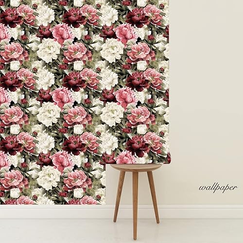 Miniatura 3 de Papel tapiz de vinilo con diseño de flores retro para despegar y pegar, papel de contacto autoadhesivo para estantes, encimera, dormitorio,