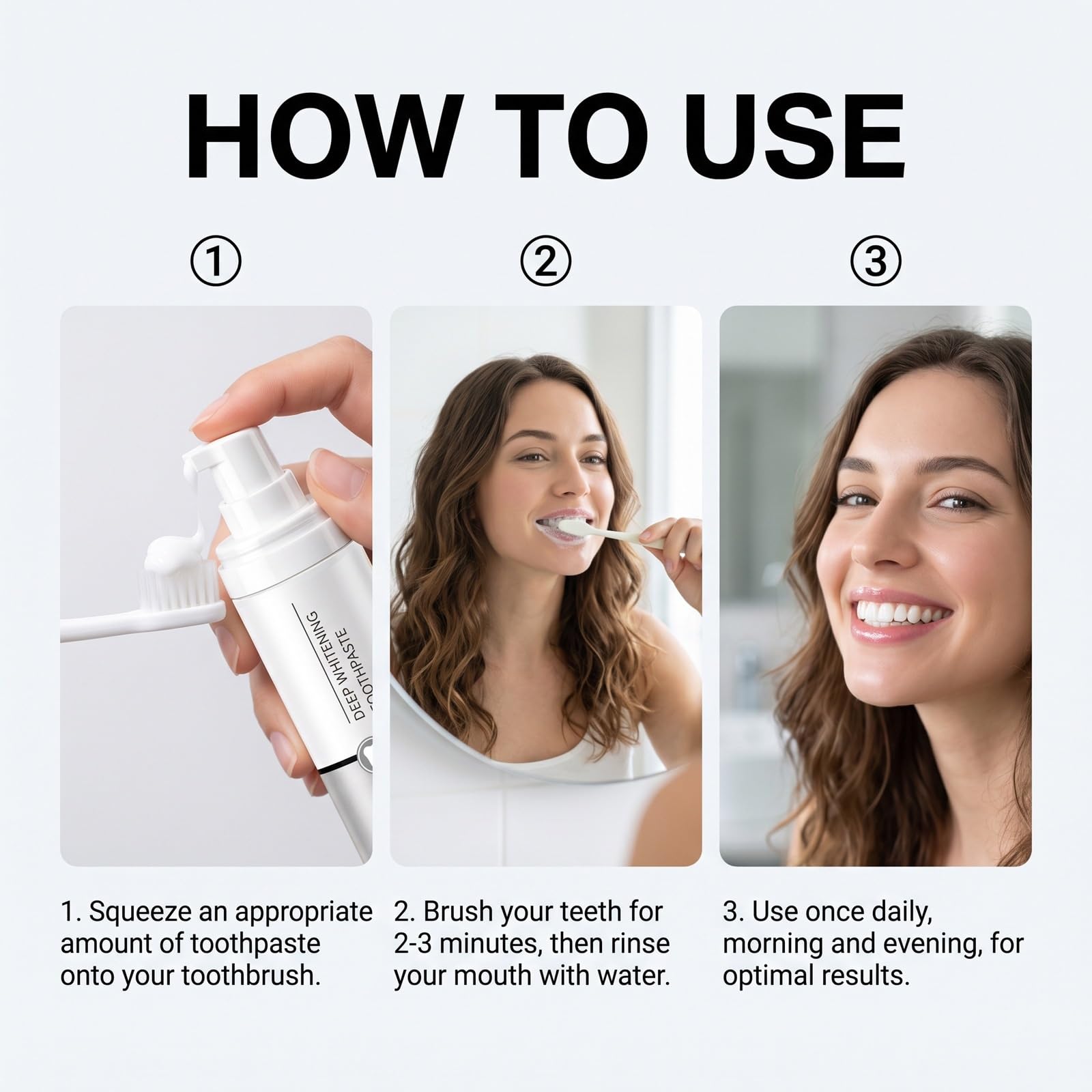 Pasta de dientes de menta, ayuda a eliminar las manchas superficiales | Proporciona un aliento fresco y duradero for el cuidado bucal diario(2pcs)