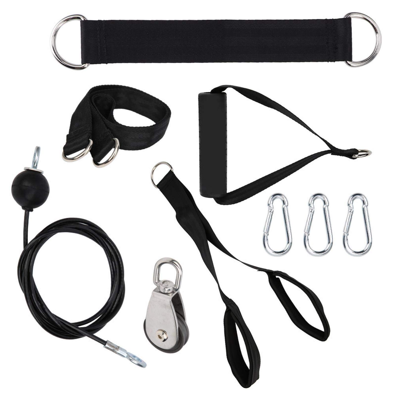 Keenso Cuerda de polea Fitness con Mango de Hebilla para Entrenamiento físico Gimnasio Pilates Yoga Crossover Ejercicio de tríceps