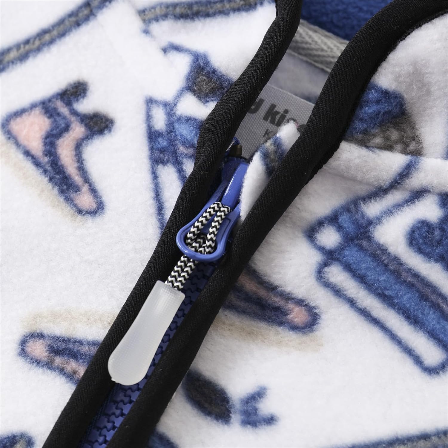 Mud Kingdom Unisex Kids Fleece Jacket Printing Zip Up - Image 4