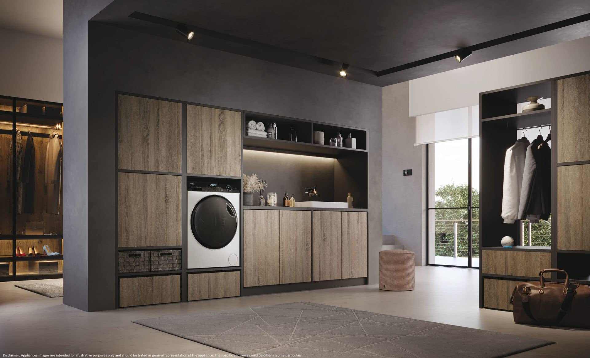 Haier I-Pro Serie 5 Lavasciuga 10+6 Kg, Libera Installazione, Carica Frontale, 1400 Giri, Classe A, Trattamento Antibatterico, Rilevamento Carico, Vapore, AxLxP 85x59,5x53, Bianca - HWD100-B14959UIT