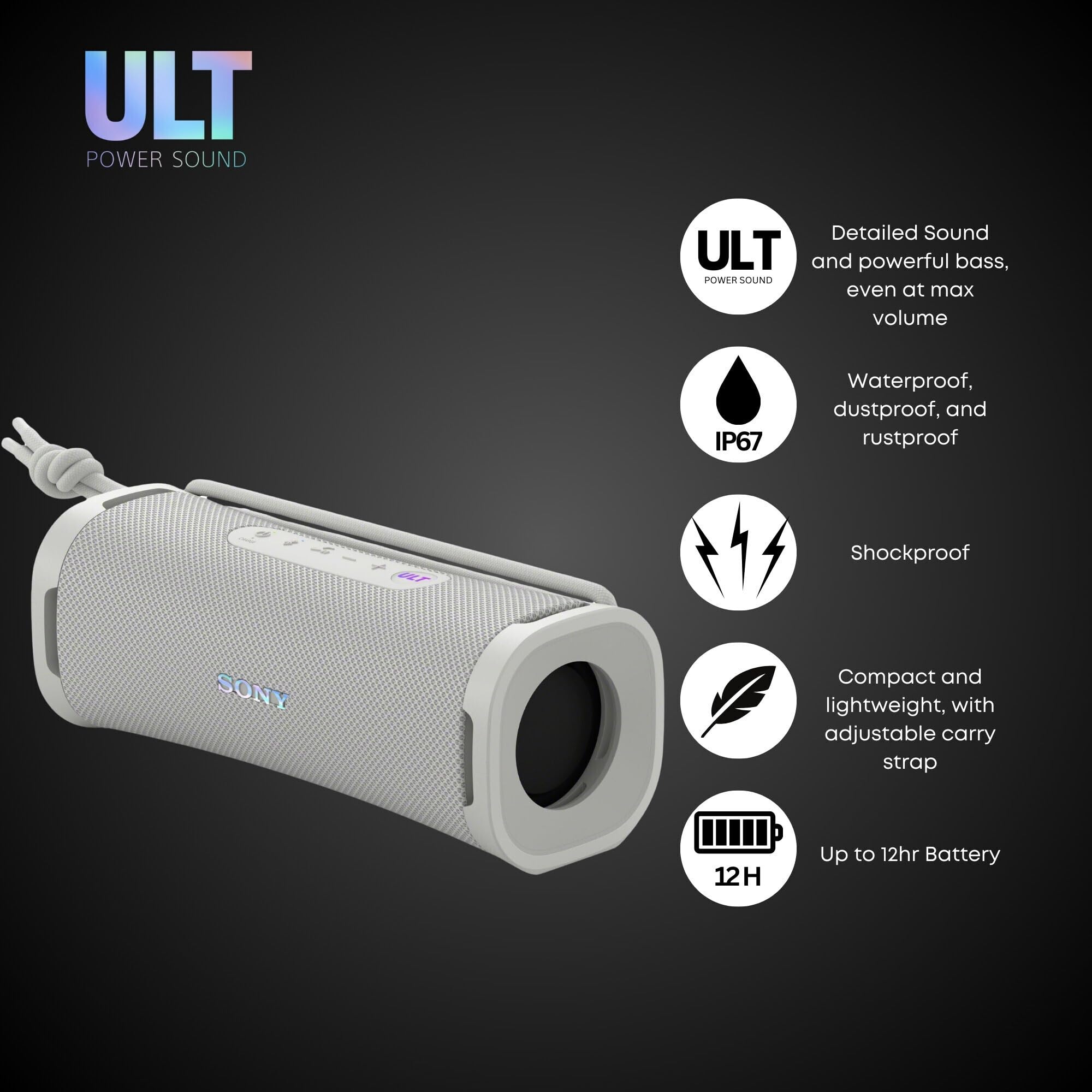 Amazon.com: Sony ULT Field 1 SRS ULT10 Off White Bluetooth Speaker