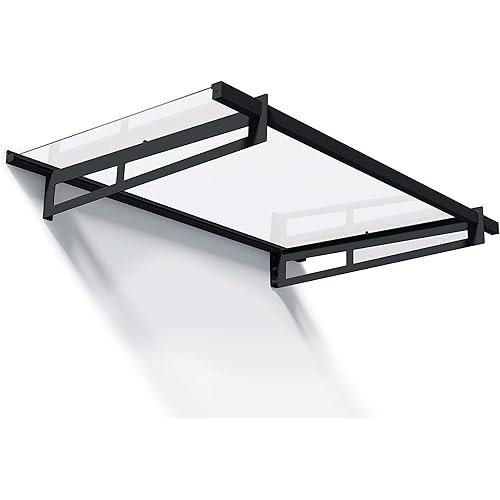 Palram - Canopia Bremen 1500 3' x 5' Door Awning, Gray/Clear