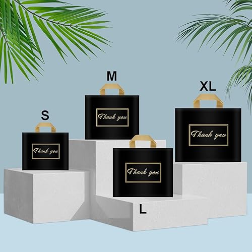 Miniatura 3 de WAKAKO Paquete de 60 bolsas de compras de agradecimiento, bolsas de regalo de agradecimiento de 12 x 10 pulgadas con asa para pequeñas empresas,