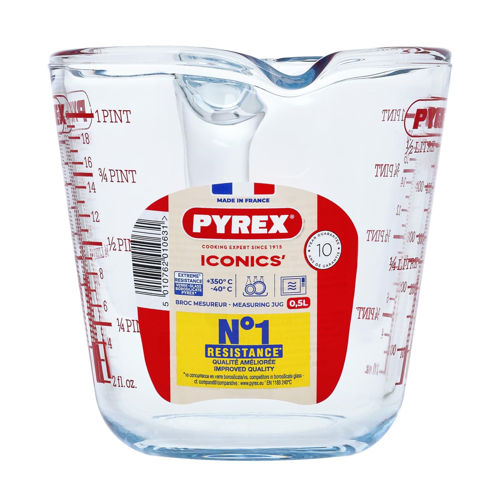 Pyrex P586 Jarra de medición, Claro, 500 ml