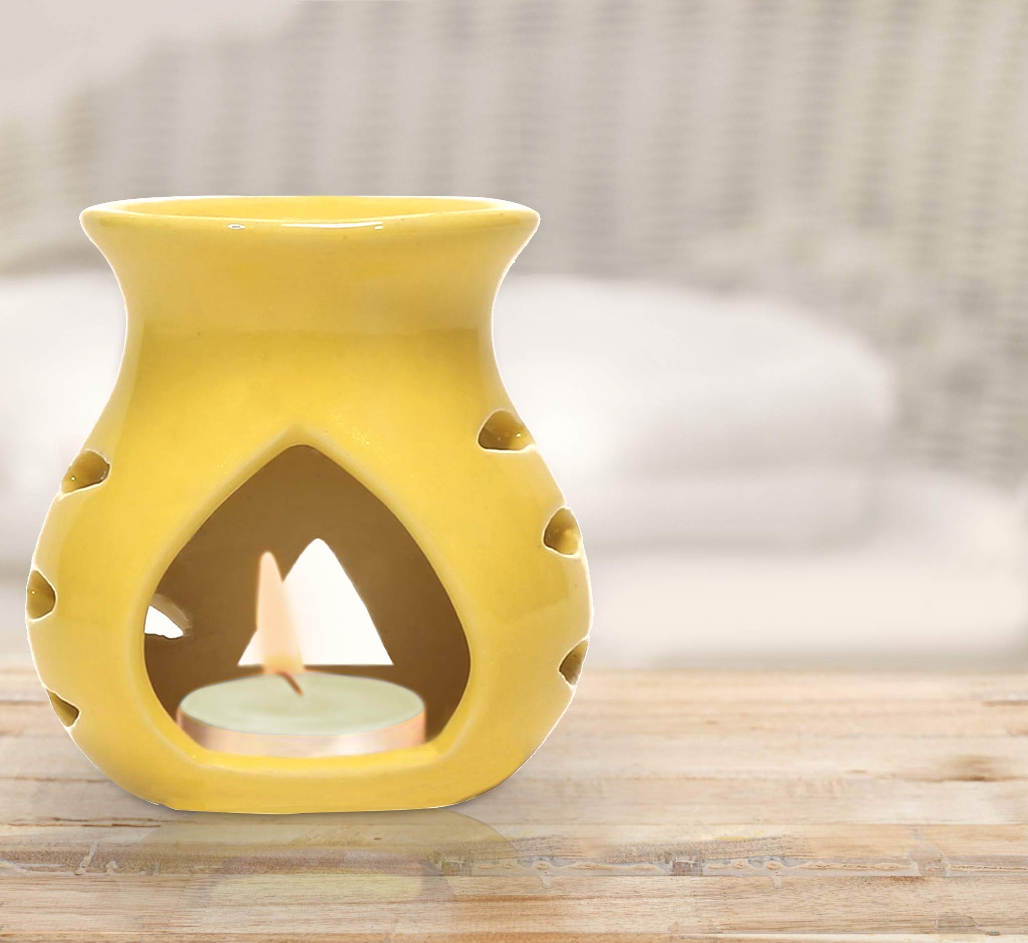 AIR-ROMA Ceramic Aroma Oil Burner Yellow Color Diffuser