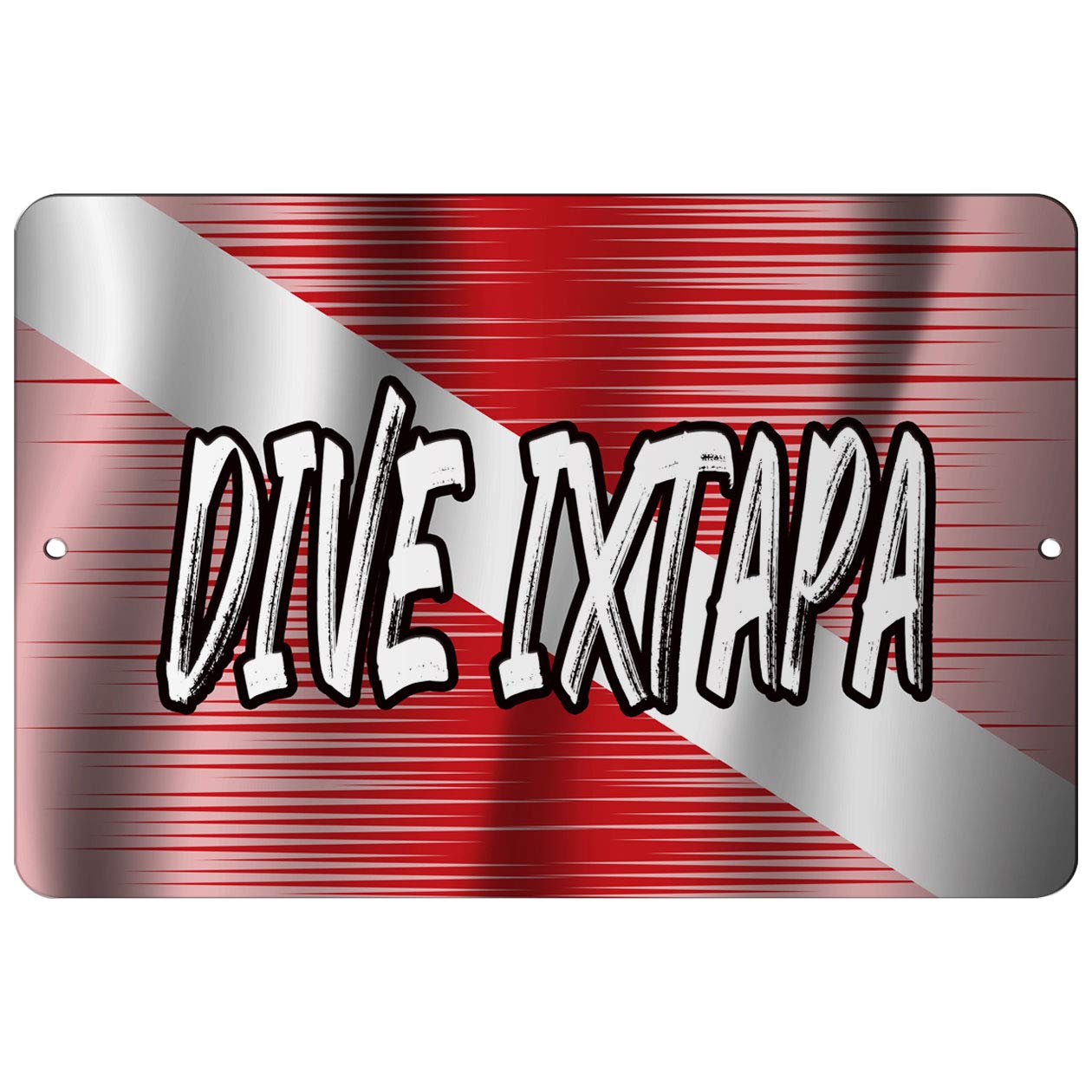 Makoroni - Dive Ixtapa Scuba Diver Design 8x12 inc Aluminum Decorative Wall Street Sign
