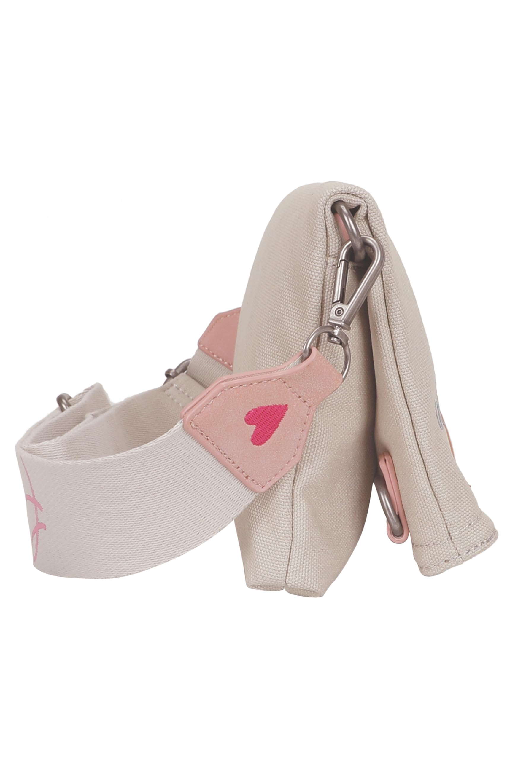 Fritzi Ronja Cross Limited Embro Fun Canvas Crossbody Damen Umhängetasche Schultertasche Freizeit Alltag Reißverschluss Canvas 31 x 29 x 3 cm, Beige