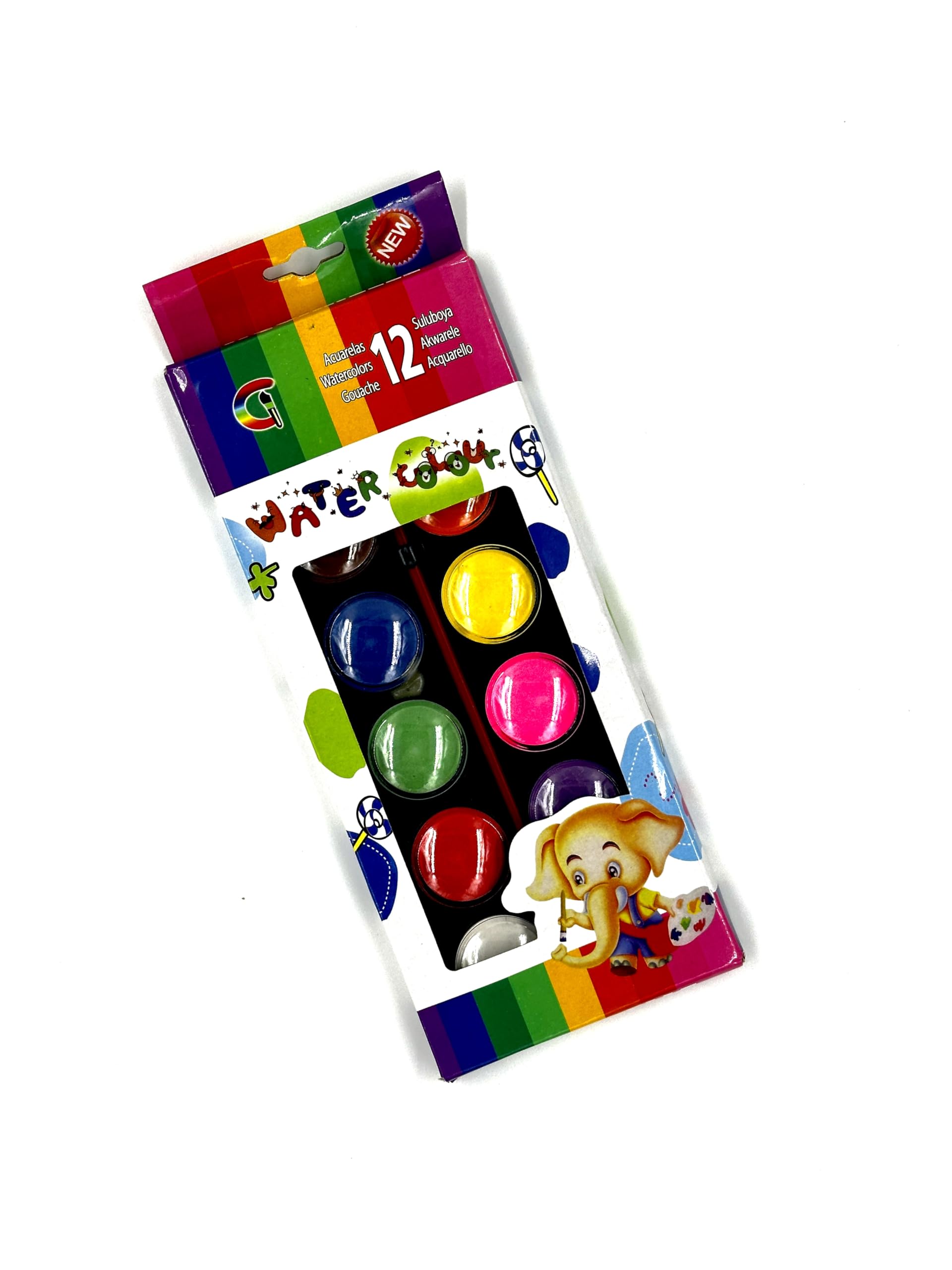 RAHALIFE HOME SOLUTION12 PC Water Color Set with Box – Vibrant Colors for Artists, Beginners & Kids – Perfect for Painting, Drawing, and DIY Crafts