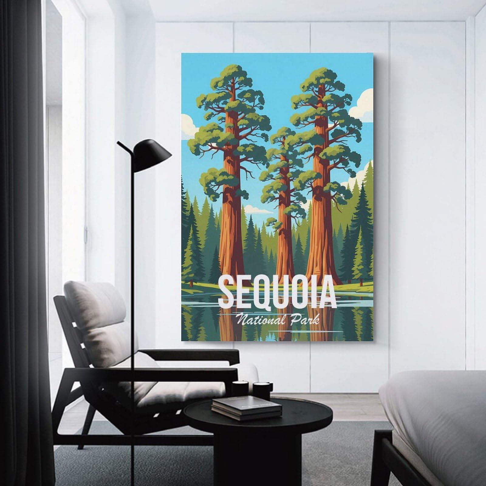 Junmoney Wall Art Print Sequoia National Park, 20x30inch(50x75cm), for Bedrooms, Workspaces And Everyday Interiors, Stylish Home Artwork for Focal Walls