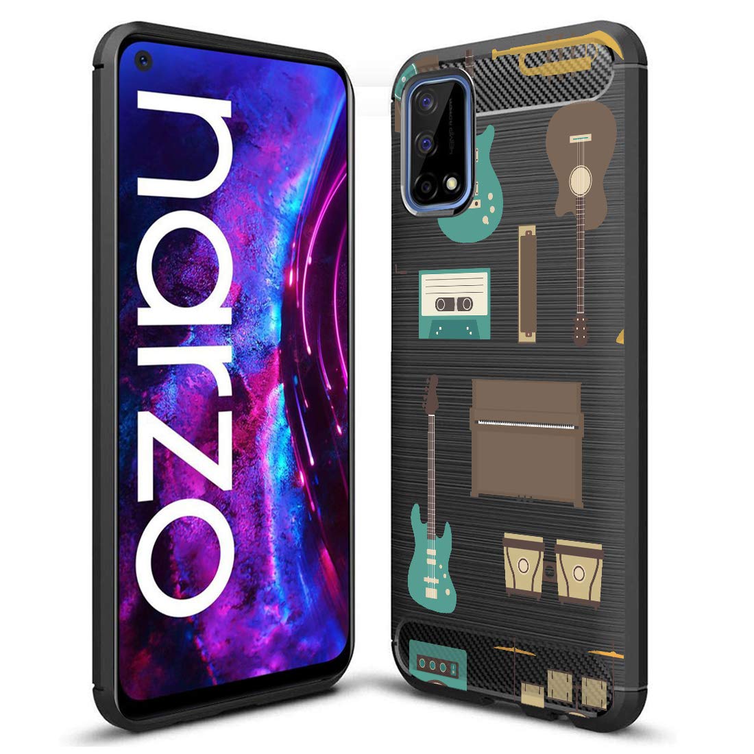 Fashionury Rugged Armor Designer Rubberized Printed Back Cover for Realme Narzo 30 Pro 5G/ Narzo 30 Pro 5G for Girls and Boys (Multicolour) -HB048 (B08XNV42LX) Amazon Price History, Amazon Price Tracker