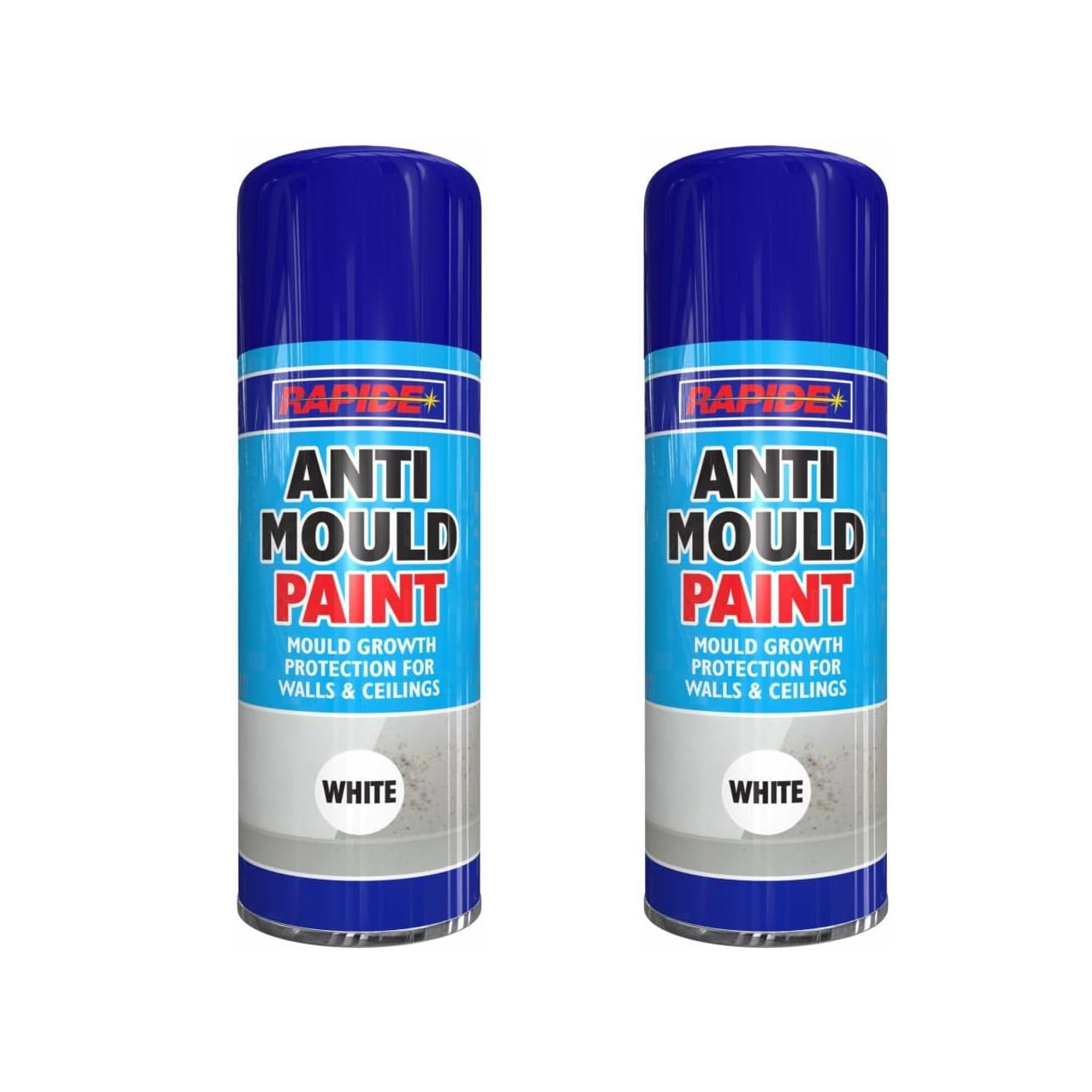 PNJB Anti Mould Paint - Mould Growth Protection For Wet Walls & Ceilings Anti Mould Tough Matt White 400ml, 3-In-1 Action, No Cfcs, Excellent Coverage And Adhesion, (2)