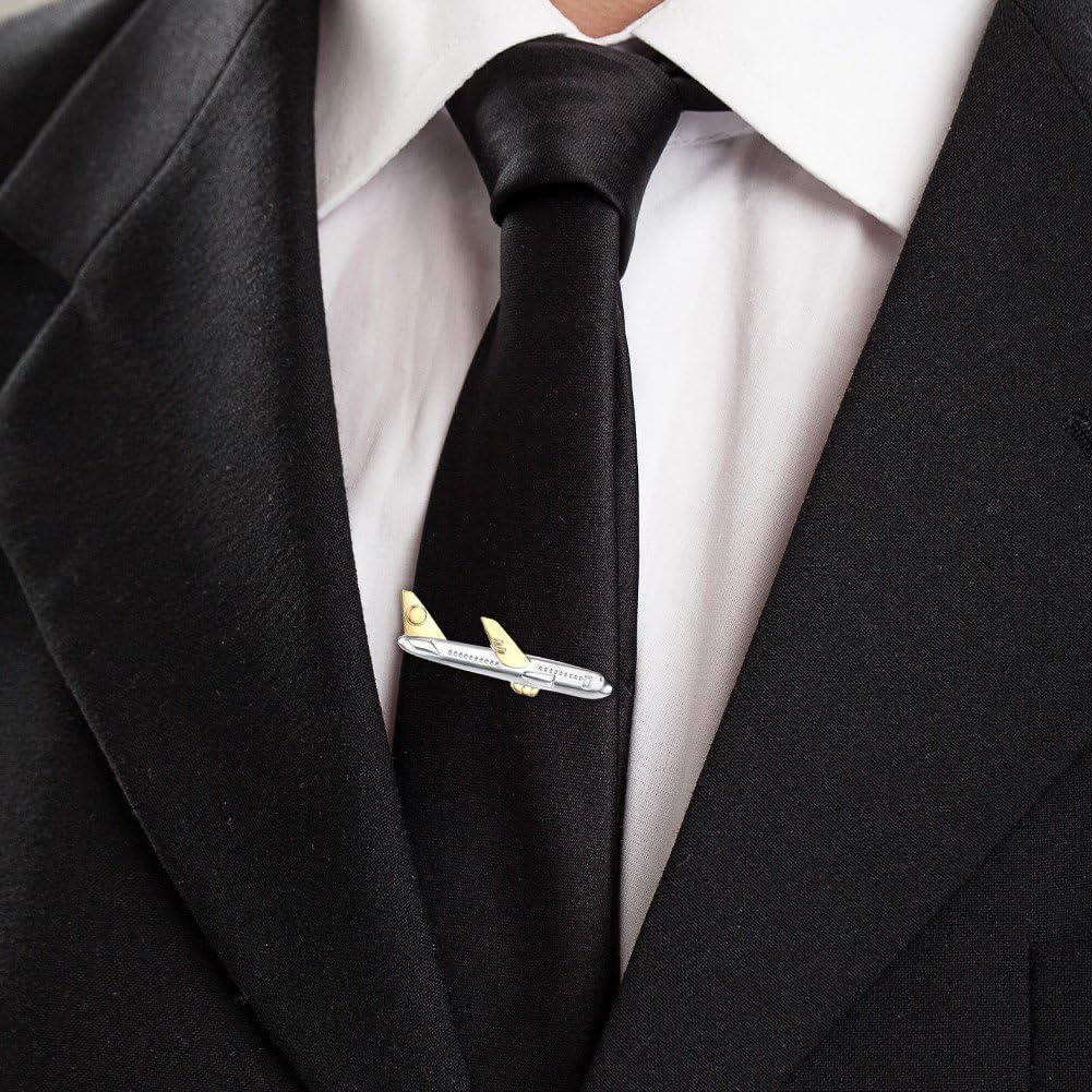 Pinza De Corbata para Hombre, Pinza De Corbata De Avión, Novedosa, Pinza De Corbata De Avión, Regalo para Aniversario De Boda, Negocios