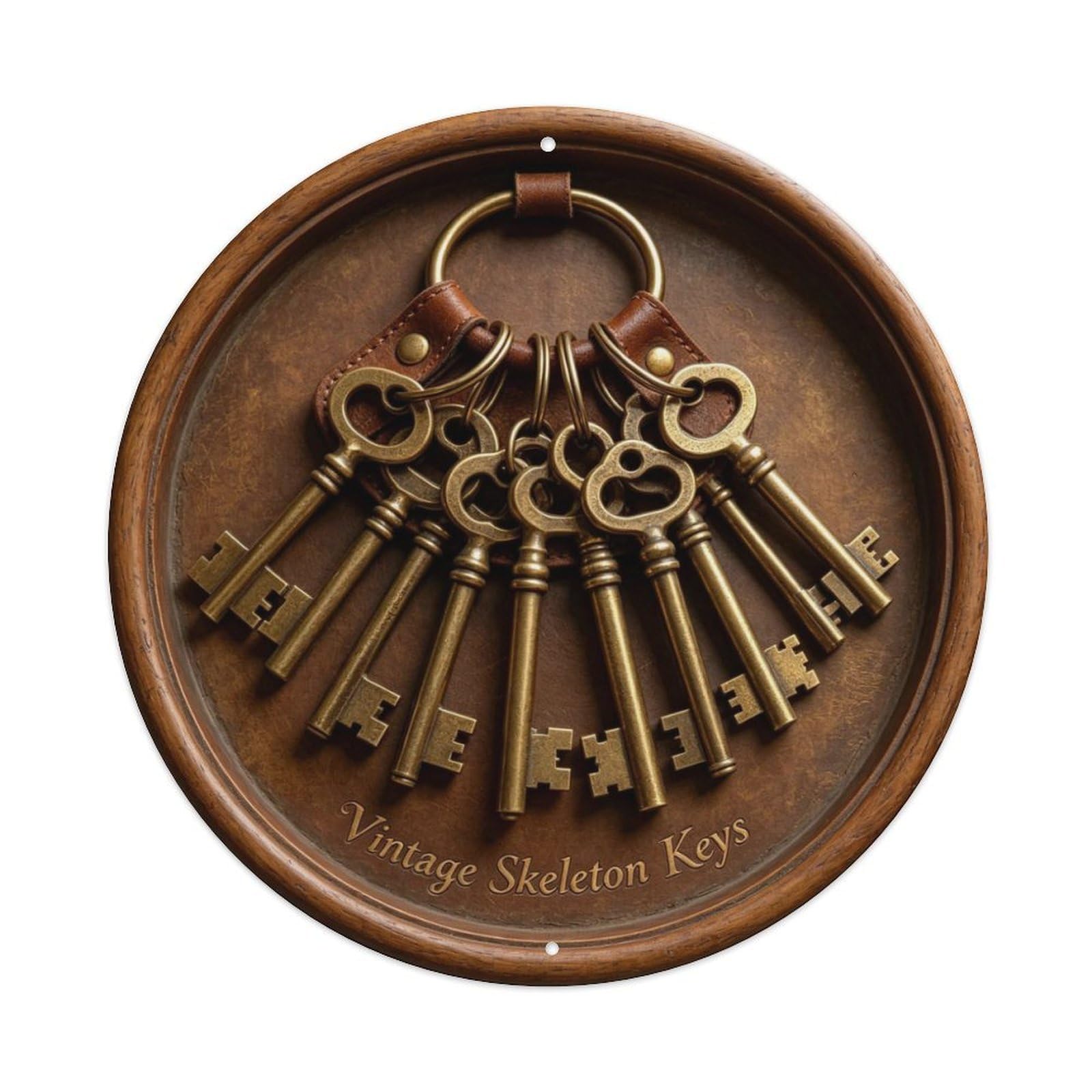 Vintage Skeleton Keys Metal Tin Sign Plaque