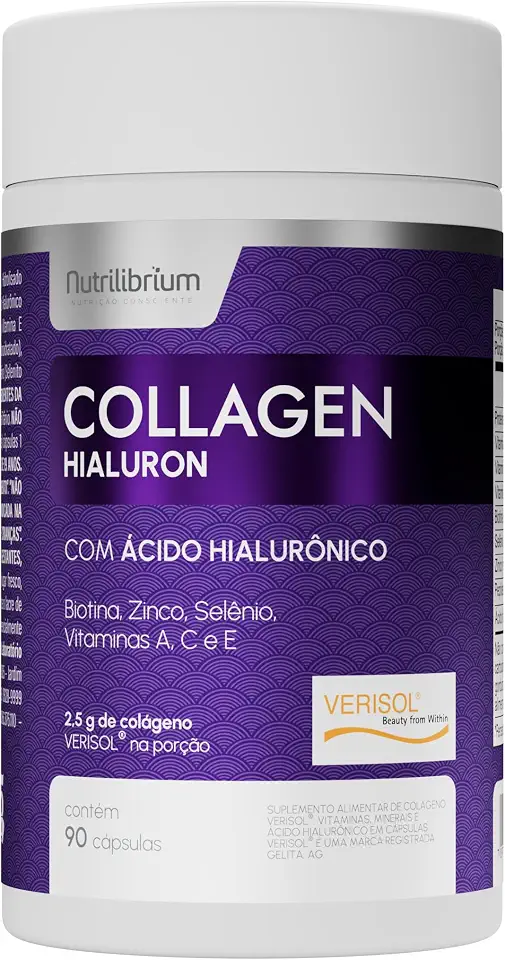 Colágeno Verisol Ácido Hialurônico 90 Cápsulas Nutrilibrium