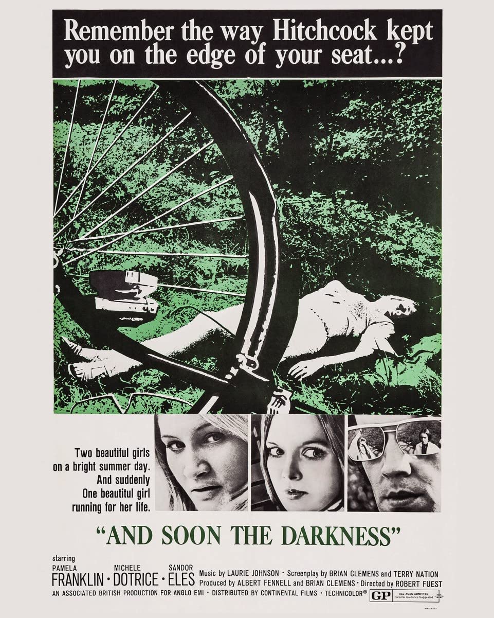Worldphotographs Green-And-Black And Soon The Darkness (1970) Poster, Michele Dotrice, Pamela Franklin, Sandor Eles 10X8 Photo