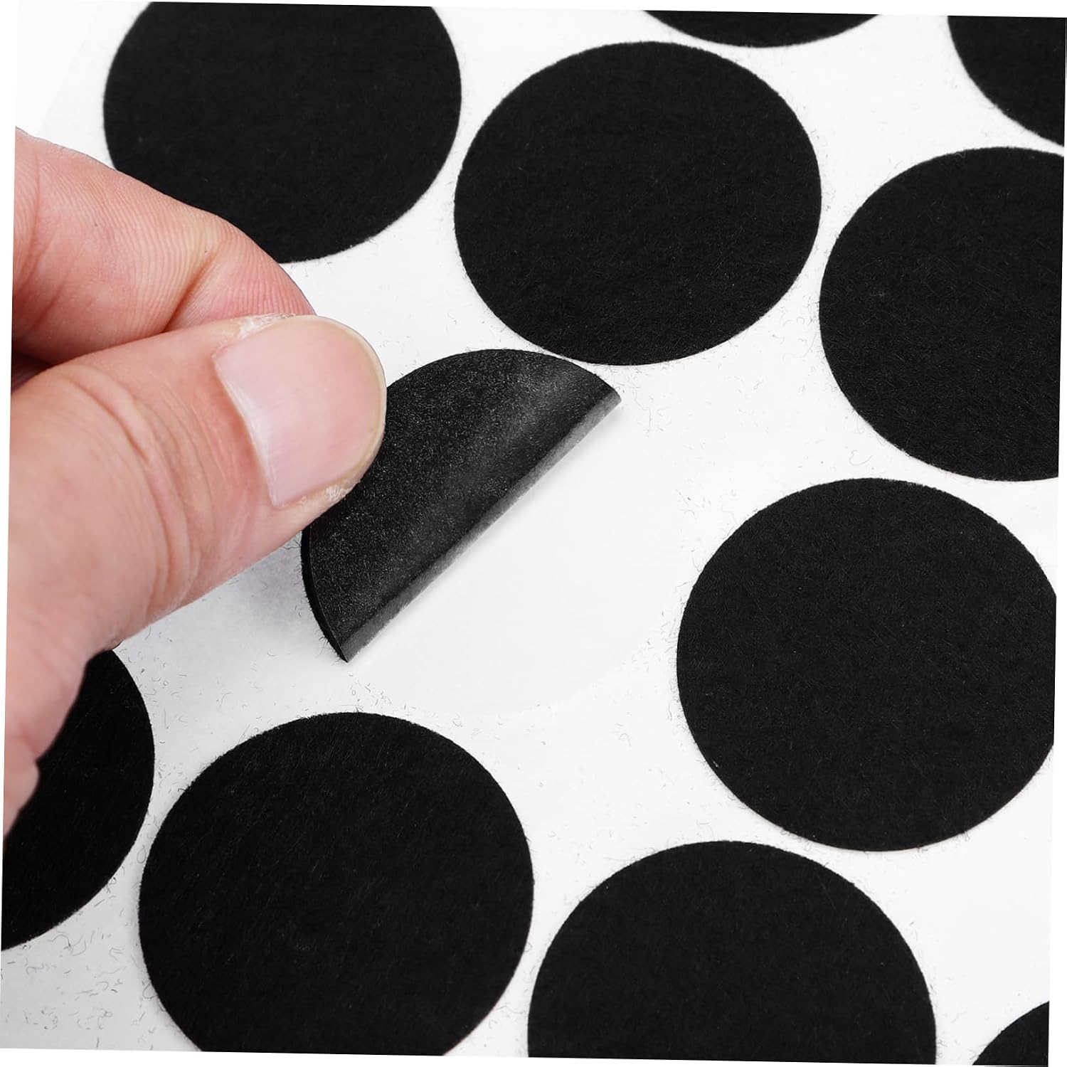 Adhesive Felt Spots Felt Circles for Crafts Self-Adhesive Pads Black Fabric Stickers