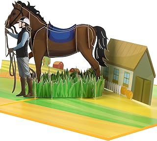 GREETING ART Pop-Up Karte Pferd- 3D Geschenkkarte zum Geburtstag für Reiter - Lustige Glückwunschkarte für Pferdeliebhaber - Geldgeschenk oder Gutschein für Reiten & Reitstunden