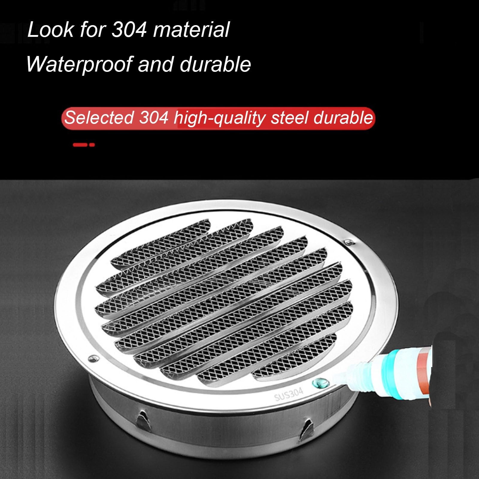 Rejillas De Ventilación para Chimenea De Acero Galvanizado, De Acero Inoxidable, con Rejillas Integradas. Aptas para Instalación En Pared O Techo. Ideales para Baños Y Áticos..E-15cm