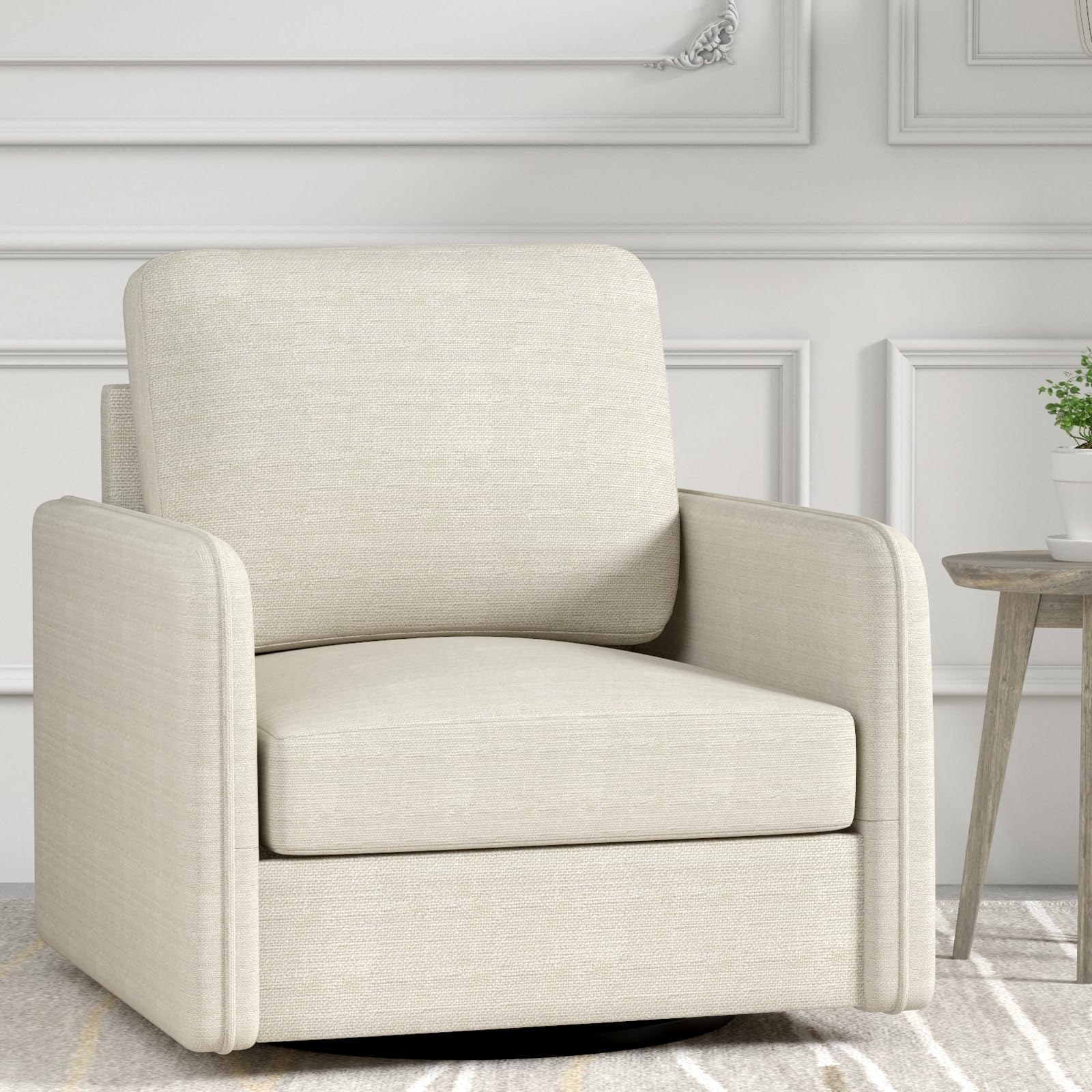 Amazon.com: Suvivityse Swivel Accent Chair Sofa,360° Big Armchair ...