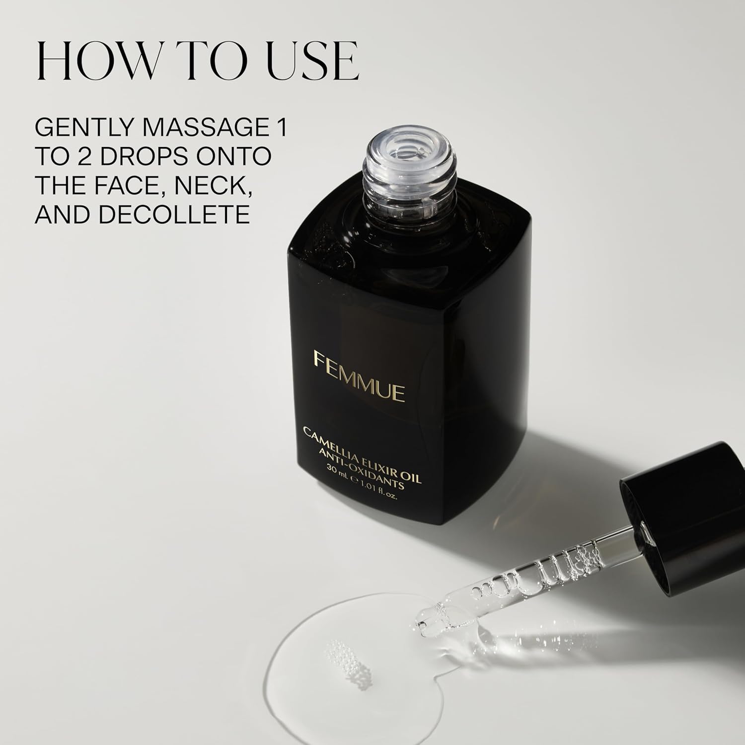 FEMMUE Camellia Elixir Face Oil | Hydrating & Anti-Aging Lightweight Facial Oil | Fortifies Skin Barrier | Infused with Camellia Floral Extracts | Korean Beauty Skincare